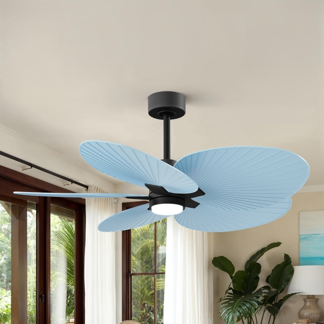 Matthews Fan Company - AKTPLK-BK-BL - 48" Ceiling Fan - Alessandra Tropical - LK - Matte Black