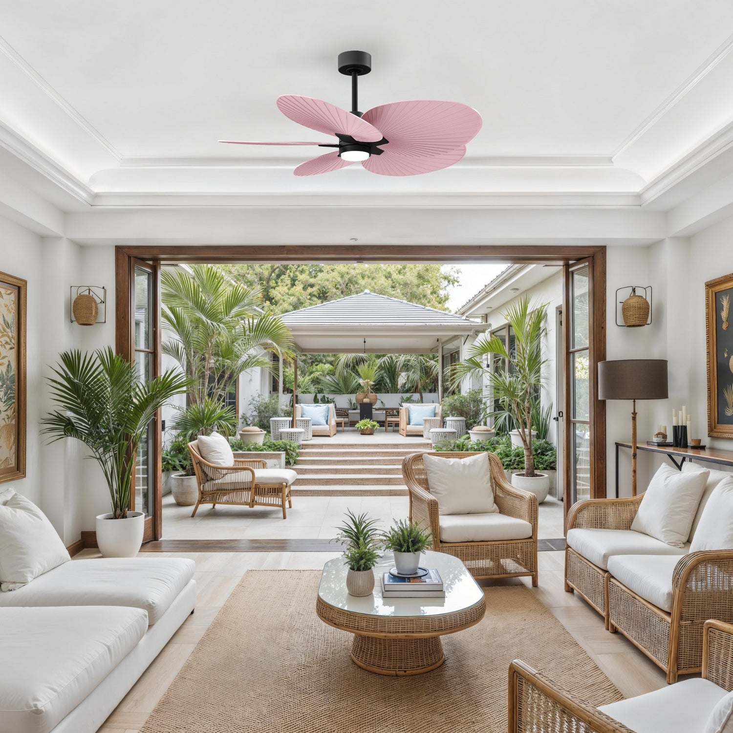 Matthews Fan Company - AKTPLK-BK-PI - 48" Ceiling Fan - Alessandra Tropical - LK - Matte Black