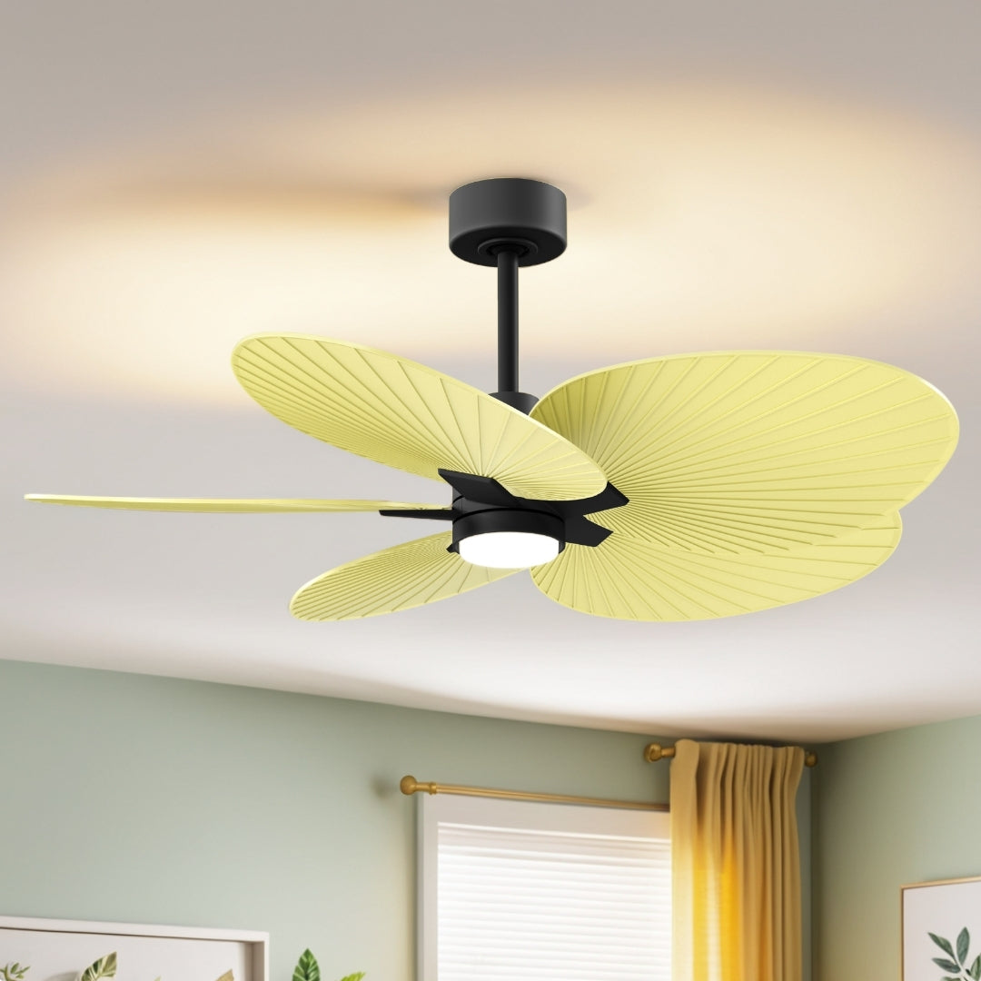Matthews Fan Company - AKTPLK-BK-YE - 48" Ceiling Fan - Alessandra Tropical - LK - Matte Black