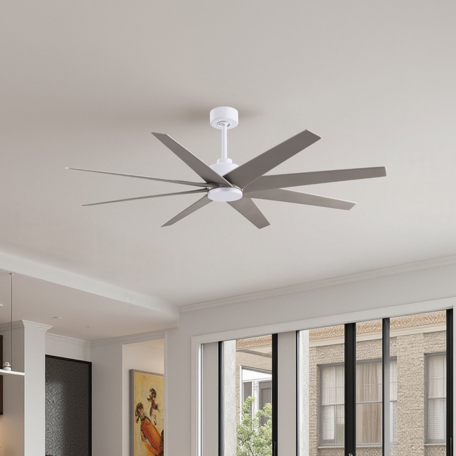 Matthews Fan Company - AN-MWH-BN-64 - 64" Ceiling Fan - Ariella - Matte White