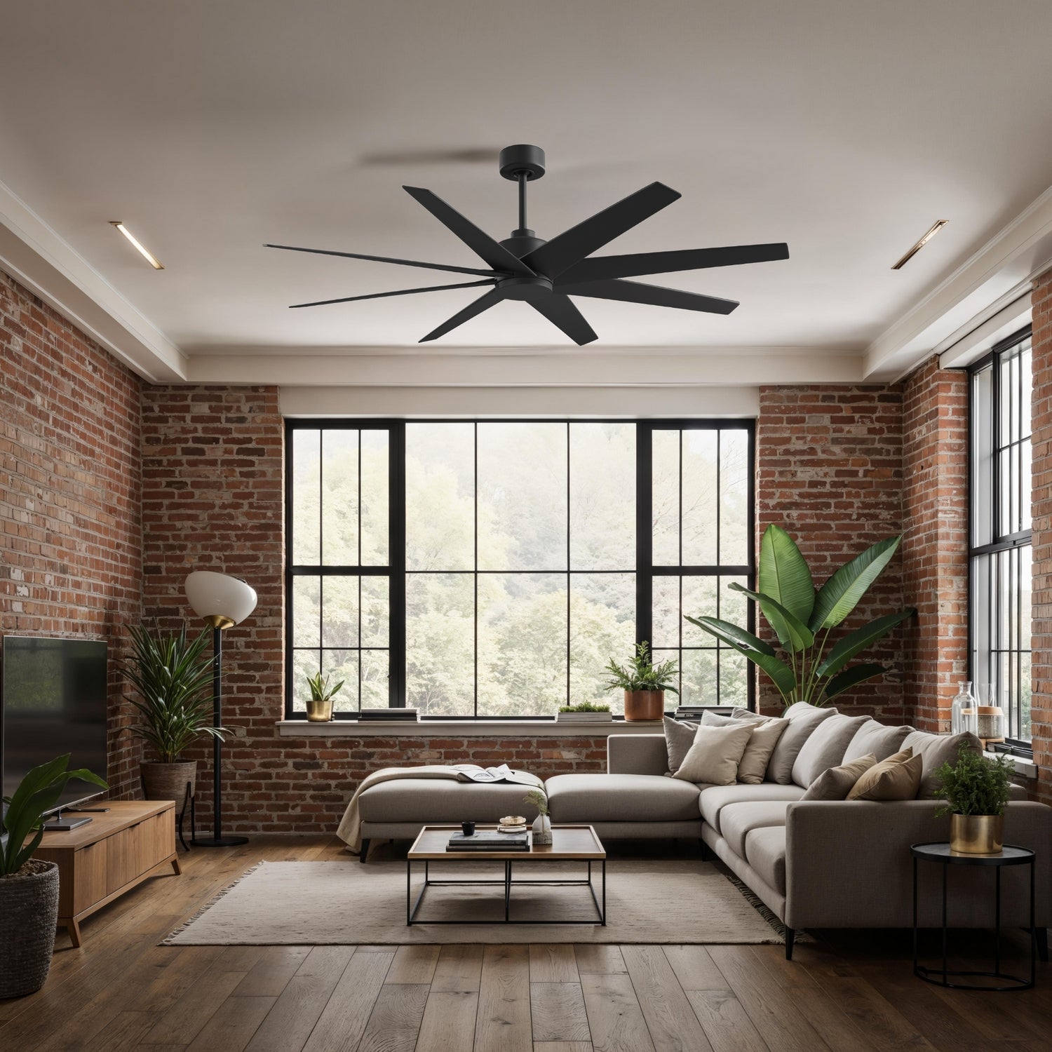 Matthews Fan Company - AN-BK-BK-64 - 64" Ceiling Fan - Ariella - Matte Black
