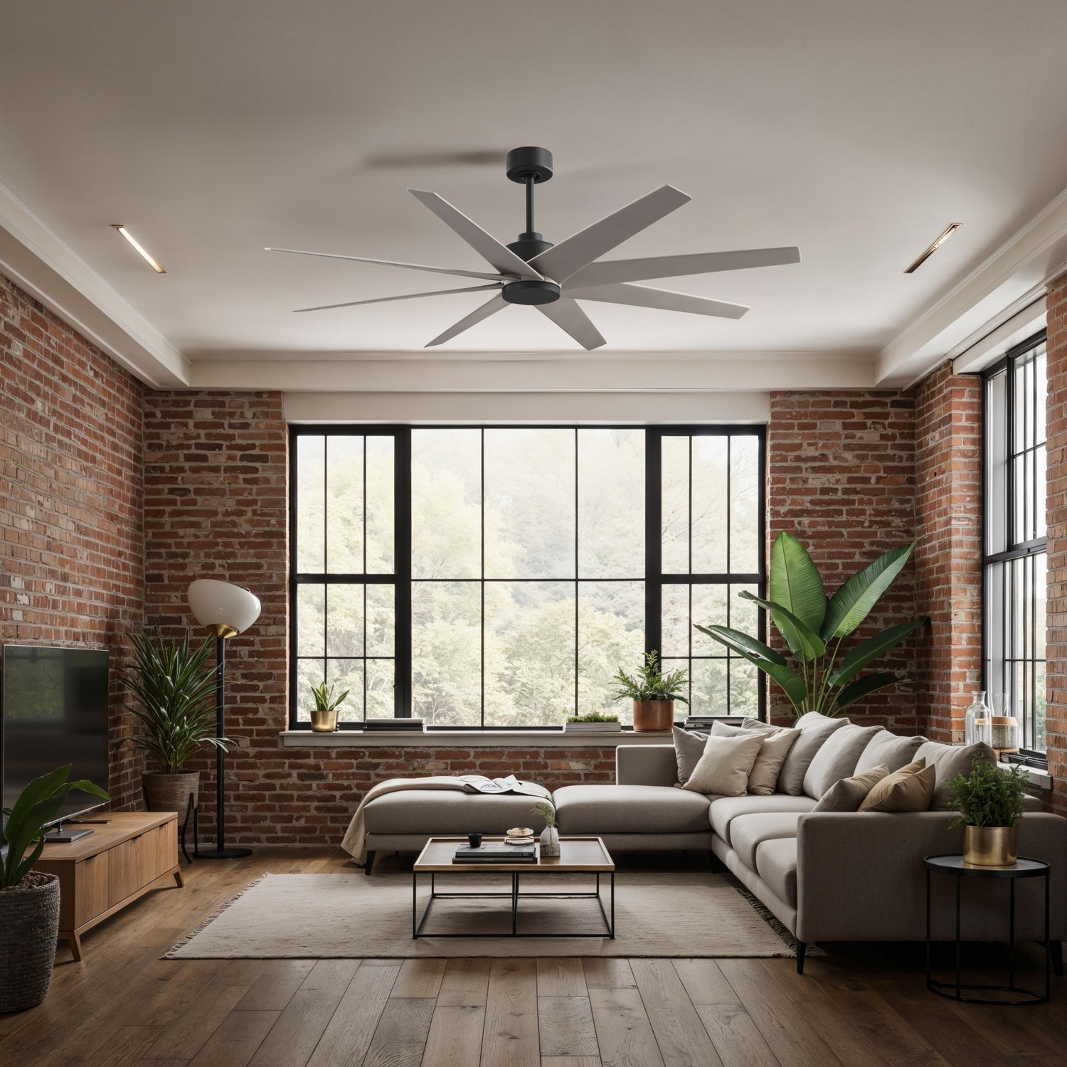 Matthews Fan Company - AN-BK-BN-64 - 64" Ceiling Fan - Ariella - Matte Black