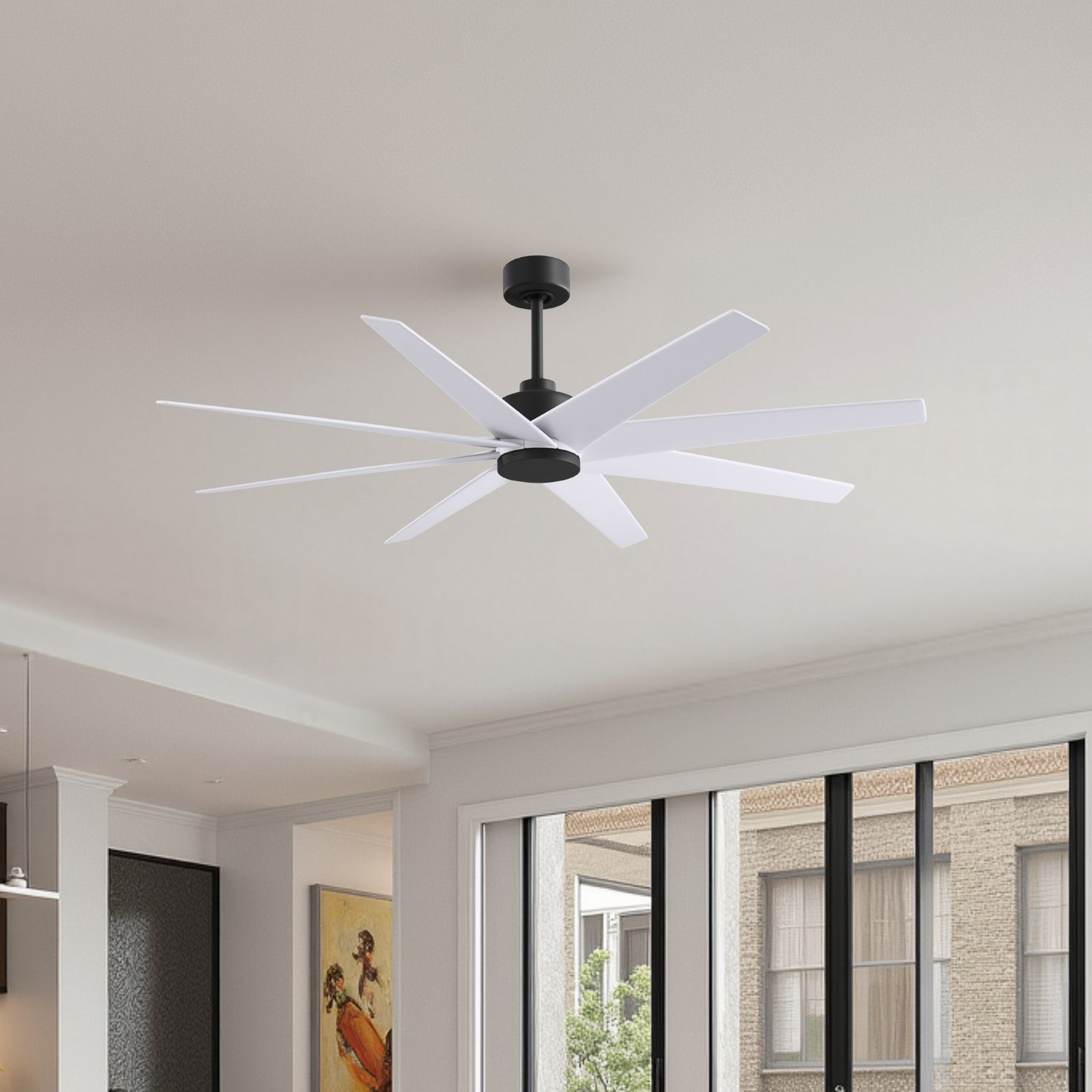 Matthews Fan Company - AN-BK-MWH-64 - 64" Ceiling Fan - Ariella - Matte Black