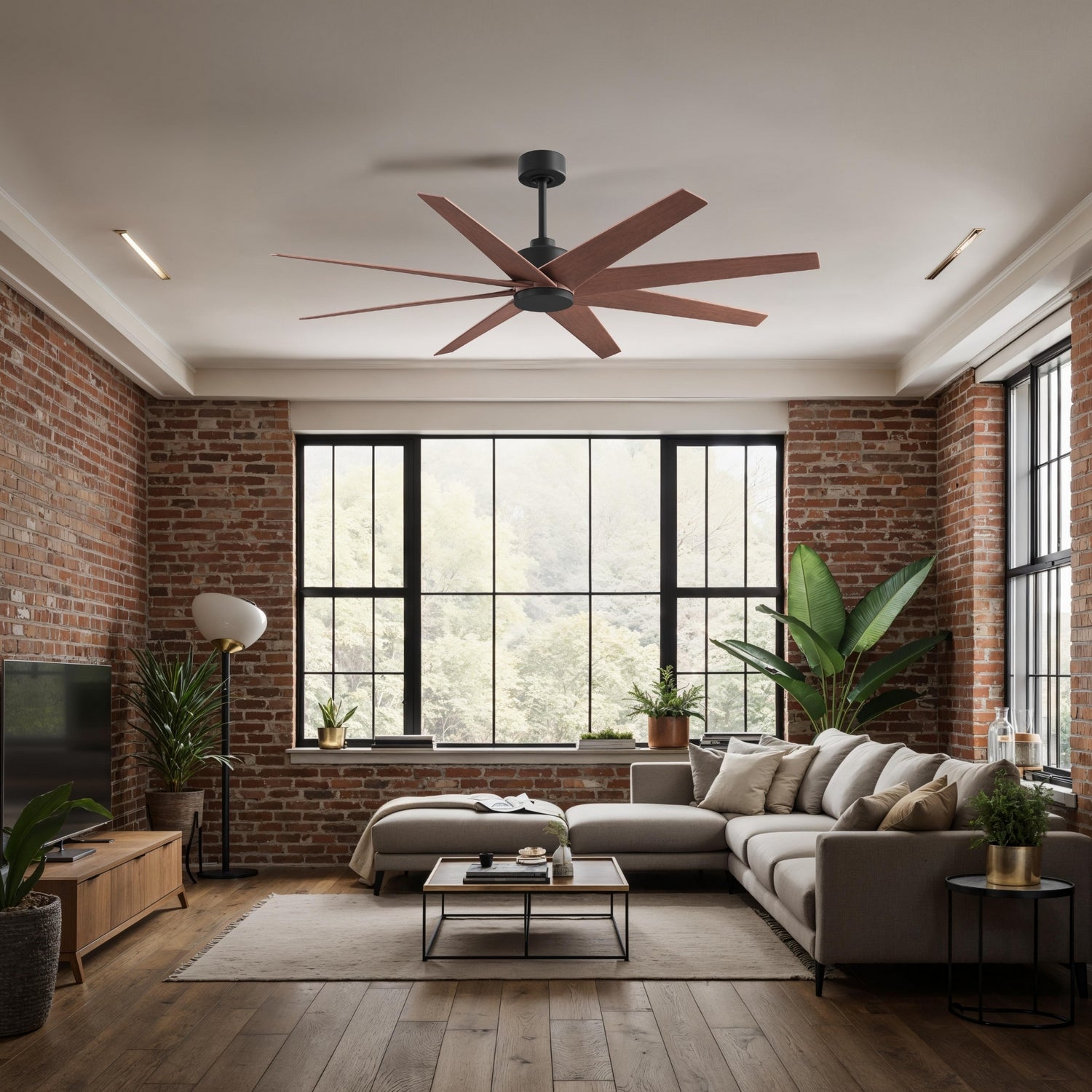 Matthews Fan Company - AN-BK-WN-64 - 64" Ceiling Fan - Ariella - Matte Black