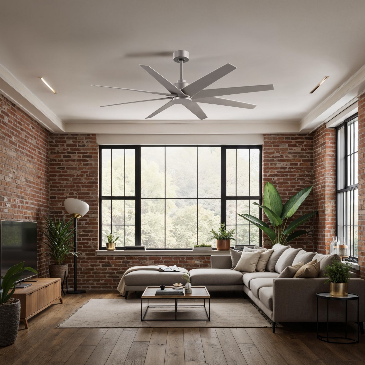 Matthews Fan Company - AN-BN-BN-64 - 64" Ceiling Fan - Ariella - Brushed Nickel