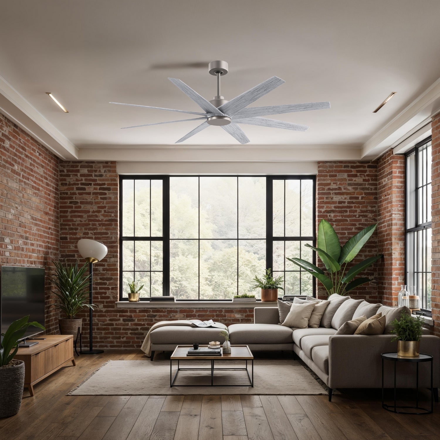 Matthews Fan Company - AN-BN-BW-64 - 64" Ceiling Fan - Ariella - Brushed Nickel