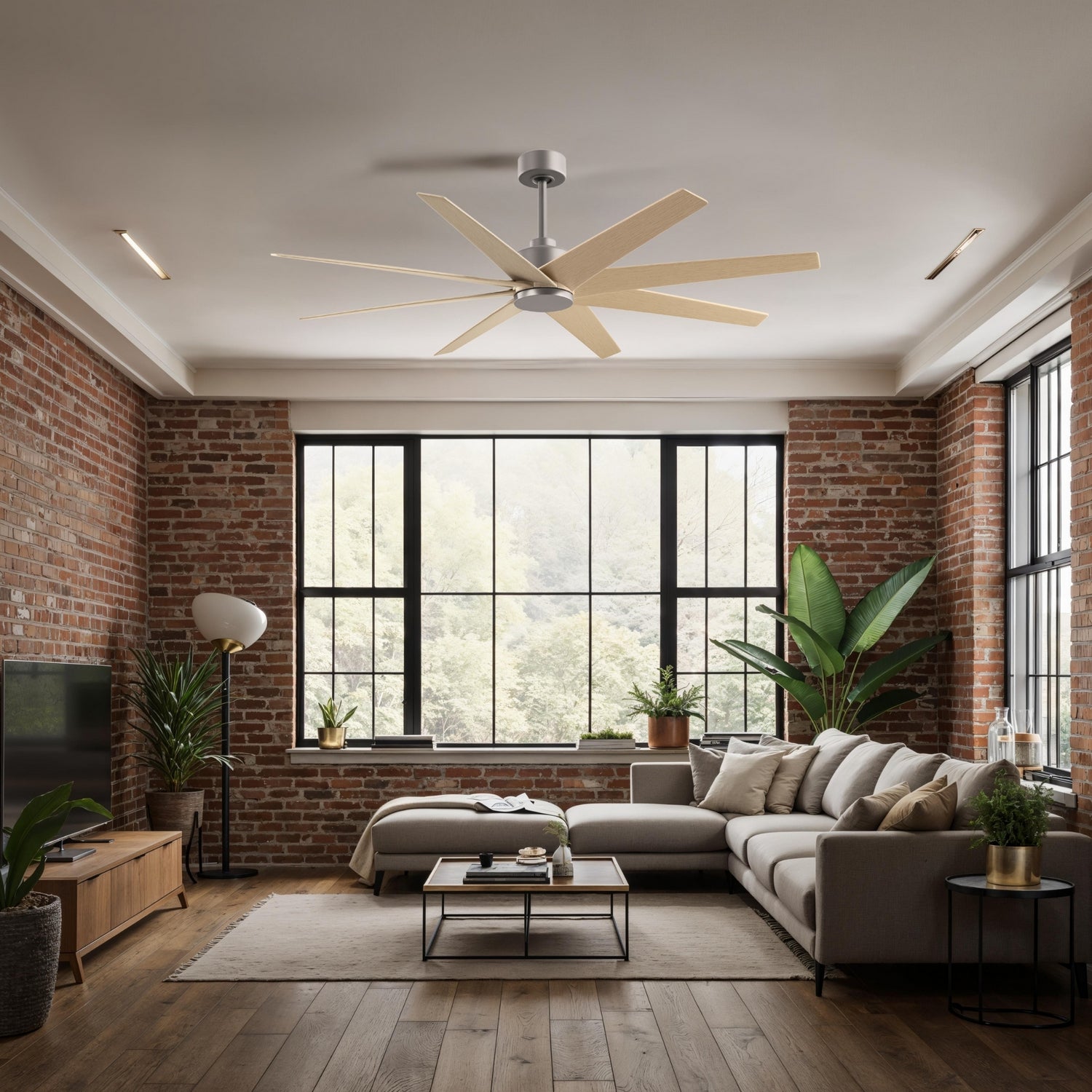 Matthews Fan Company - AN-BN-LM-64 - 64" Ceiling Fan - Ariella - Brushed Nickel