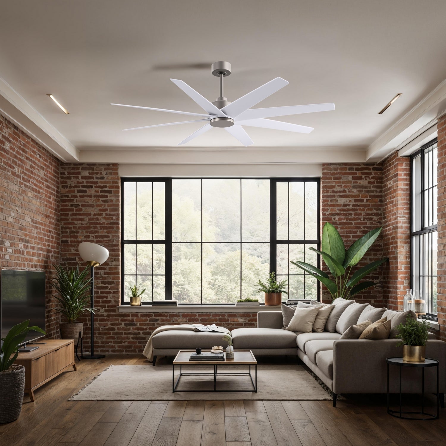 Matthews Fan Company - AN-BN-MWH-64 - 64" Ceiling Fan - Ariella - Brushed Nickel
