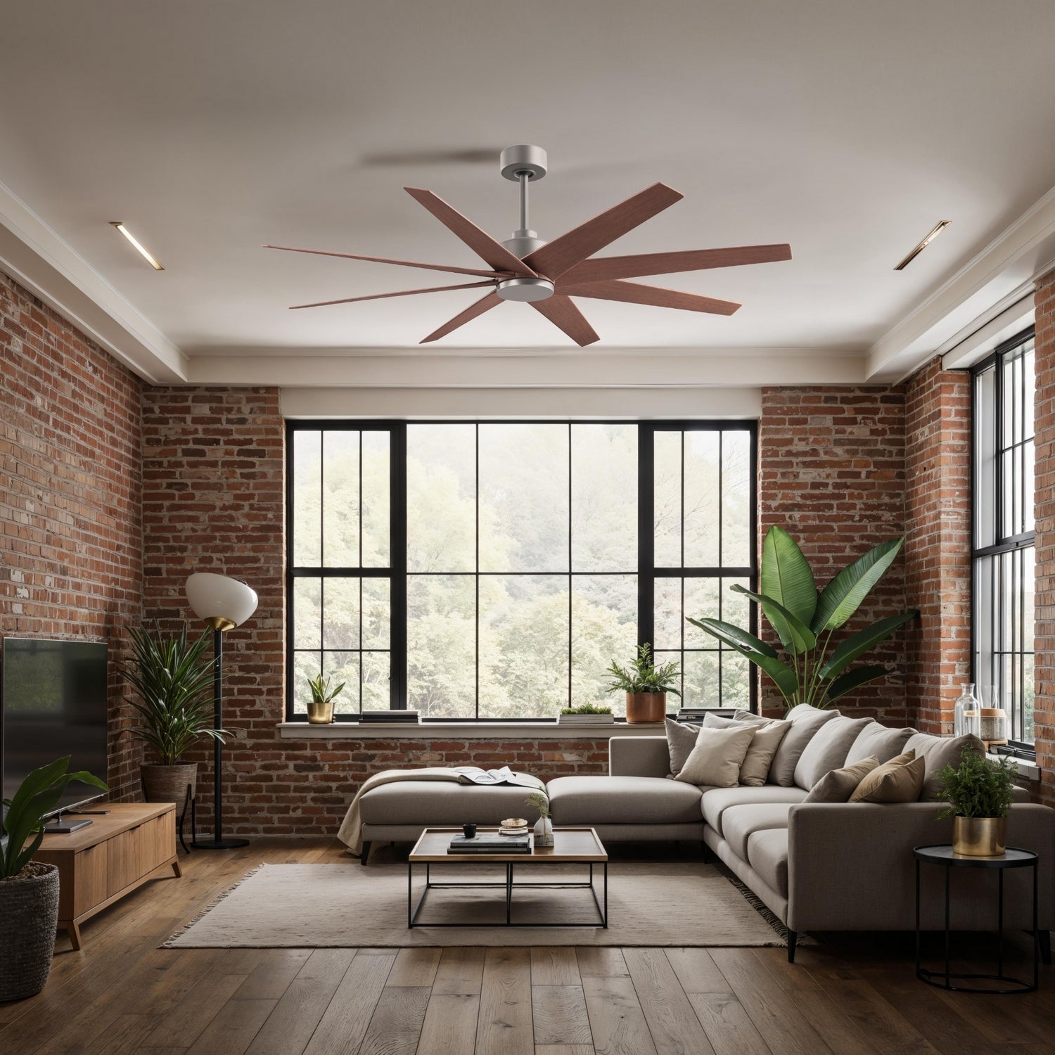 Matthews Fan Company - AN-BN-WN-64 - 64" Ceiling Fan - Ariella - Brushed Nickel
