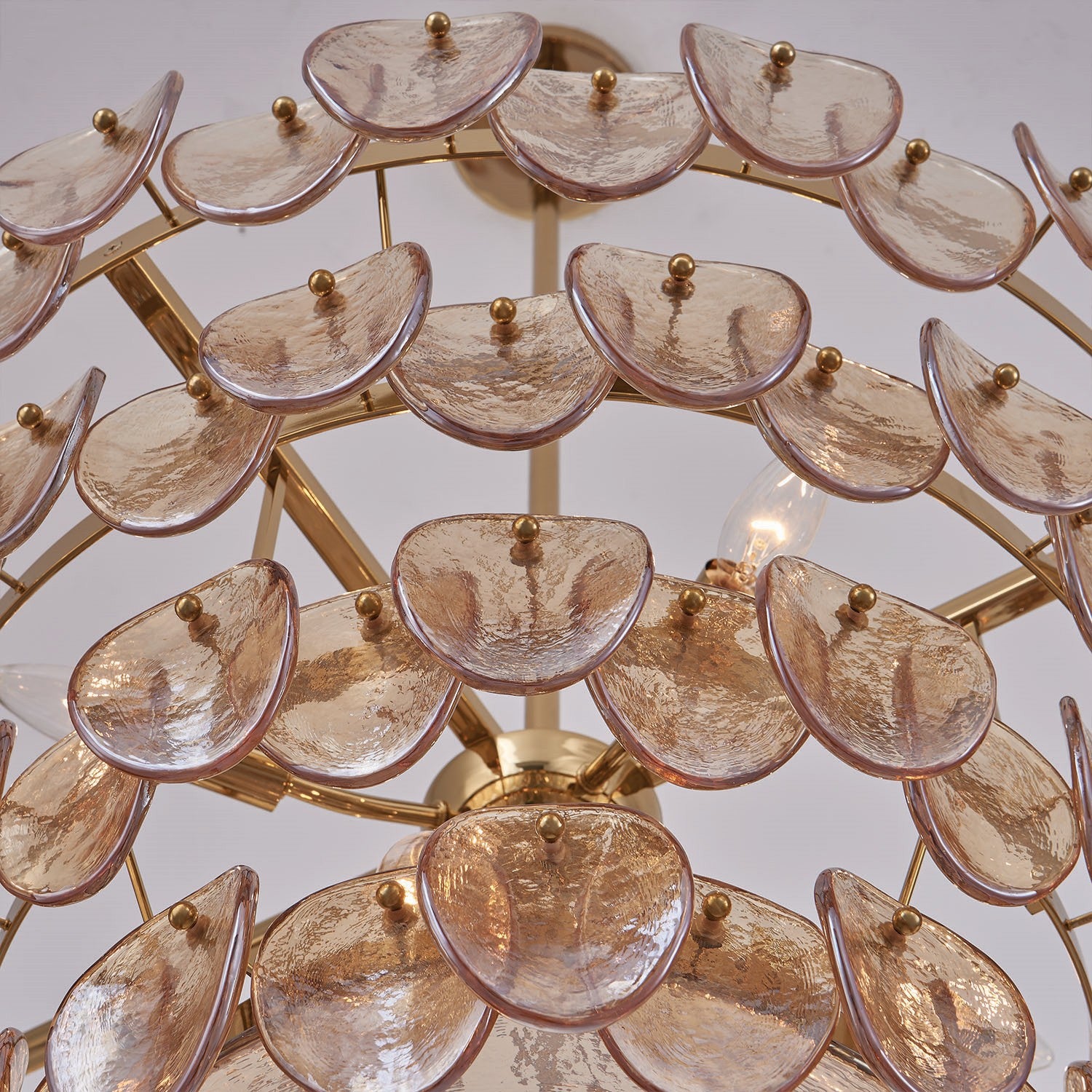 Kalco - 524655PWB - Eight Light Pendant - Uroko - Polished Winter Brass
