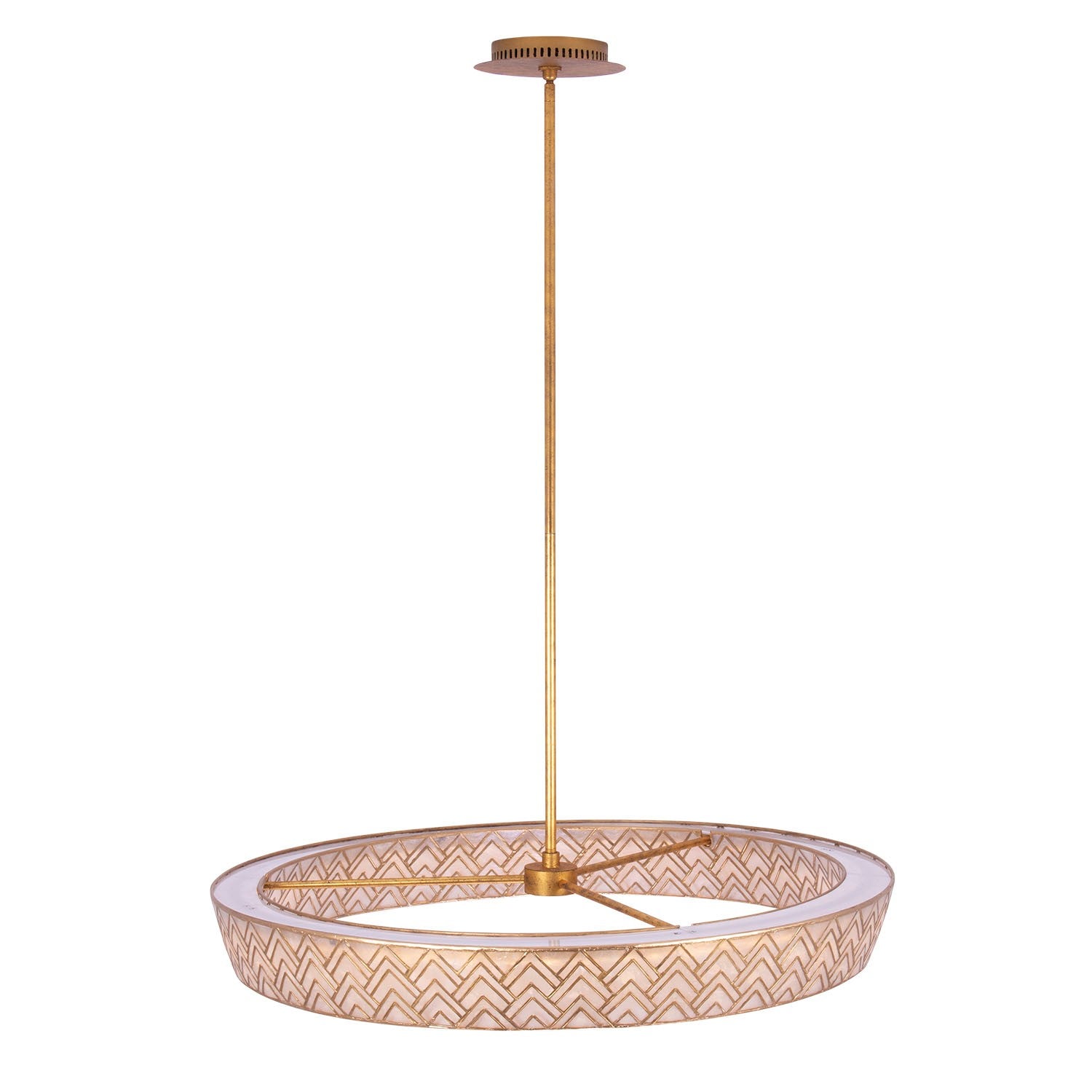 Kalco - 523156OL - LED Pendant - Geo - Oxidized Gold Leaf