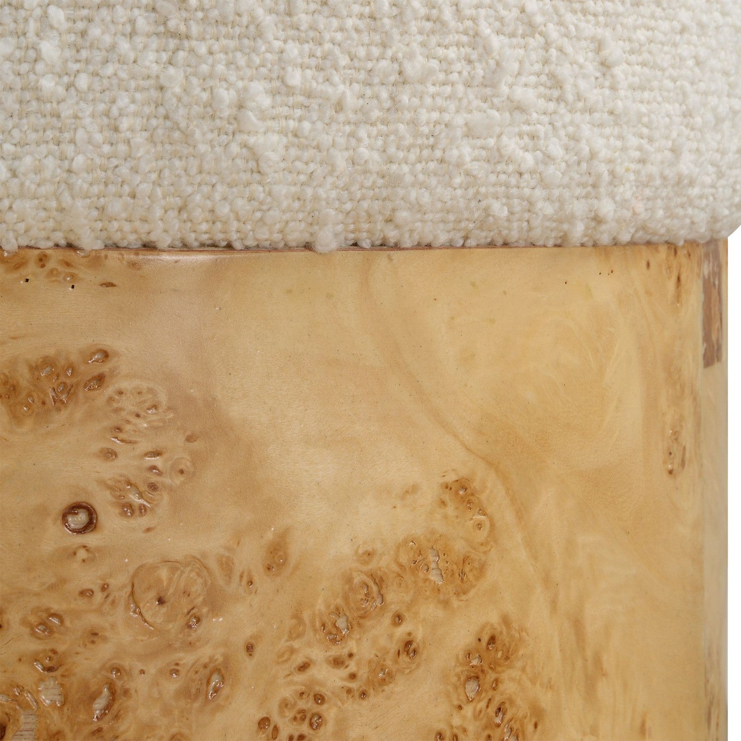 Uttermost - 23855 - Ottoman - Swirls - Textured Ivory