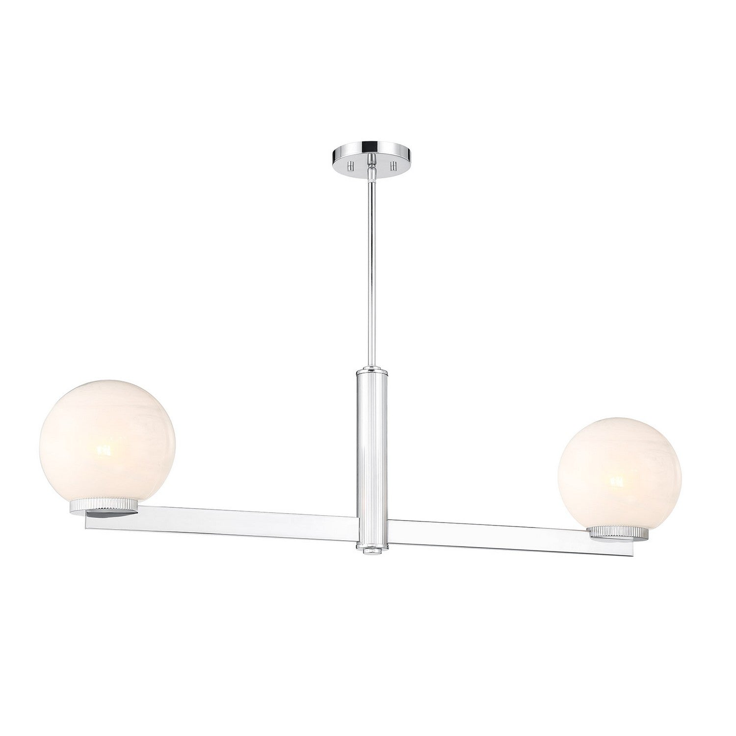 Meridian - M100124CH - Two Light Linear Chandelier - Chrome