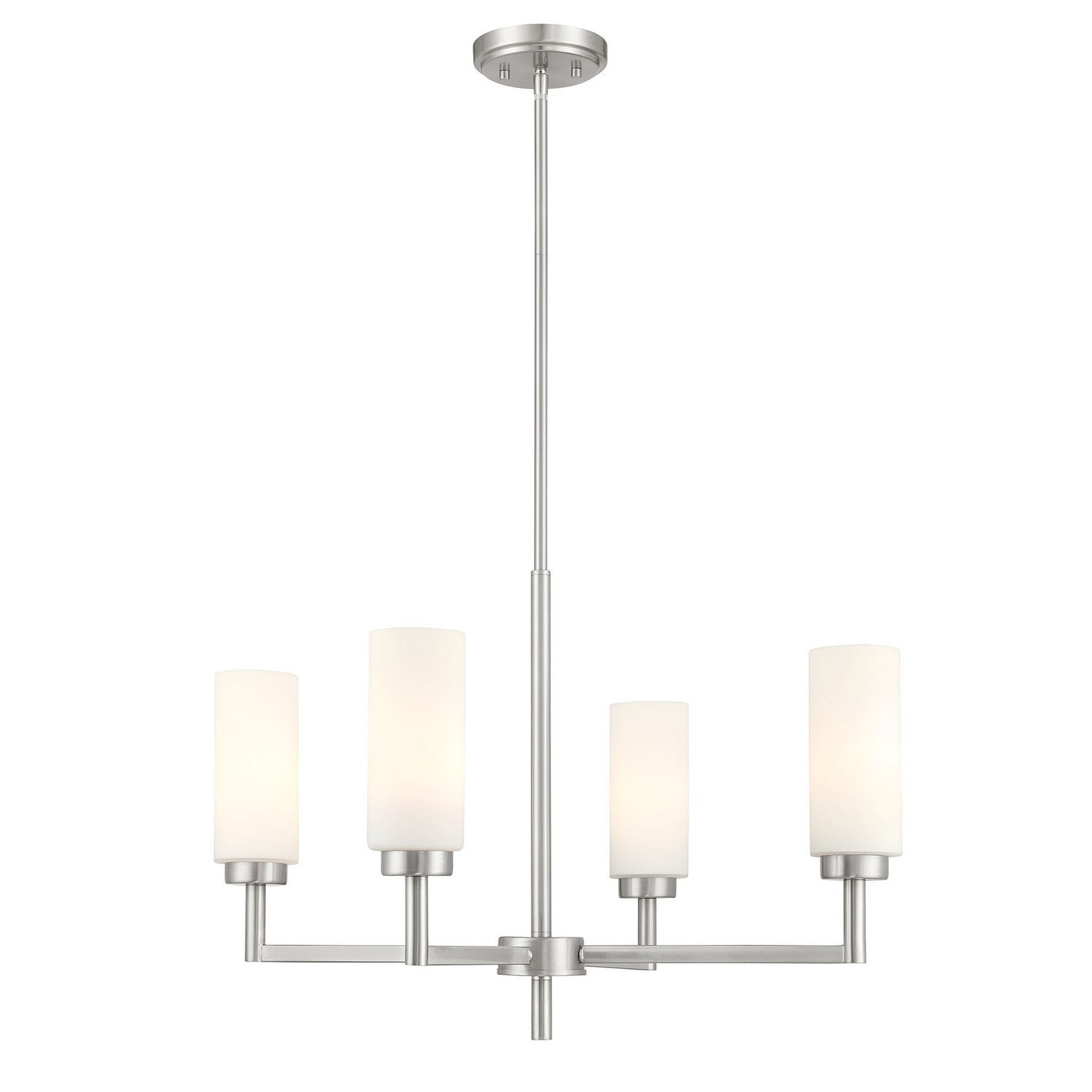 Meridian - M100129BN - Four Light Chandelier - Brushed Nickel
