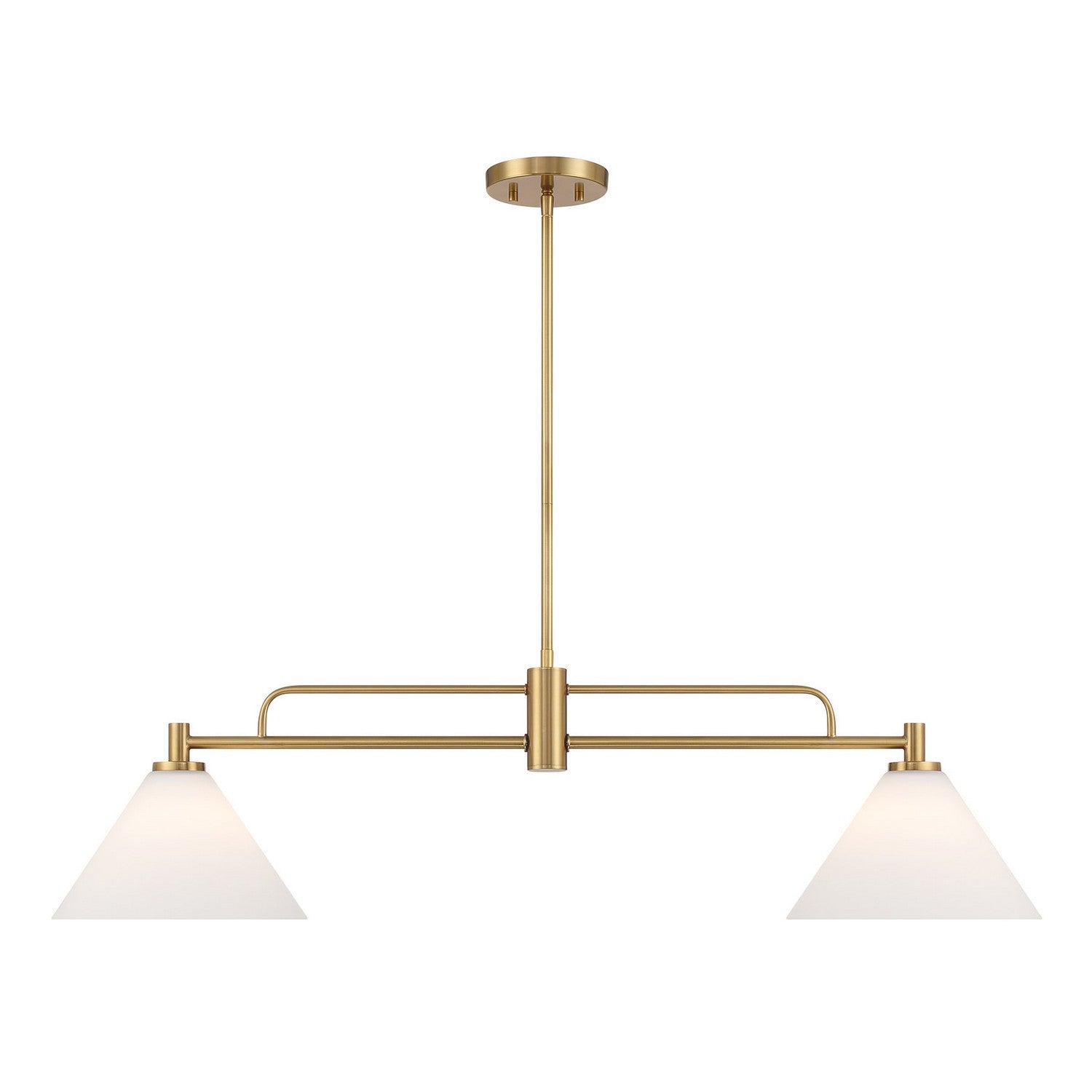Meridian - M100136NB - Two Light Chandelier - Natural Brass