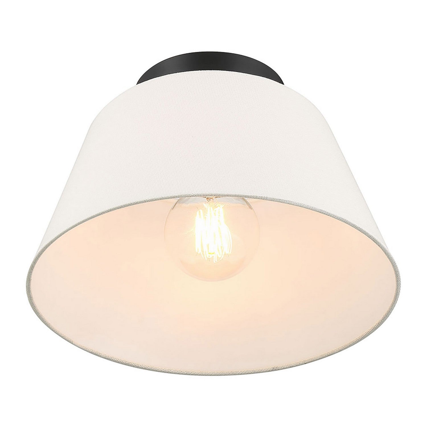 Meridian - M60077MBK - One Light Semi-Flush Mount - Matte Black