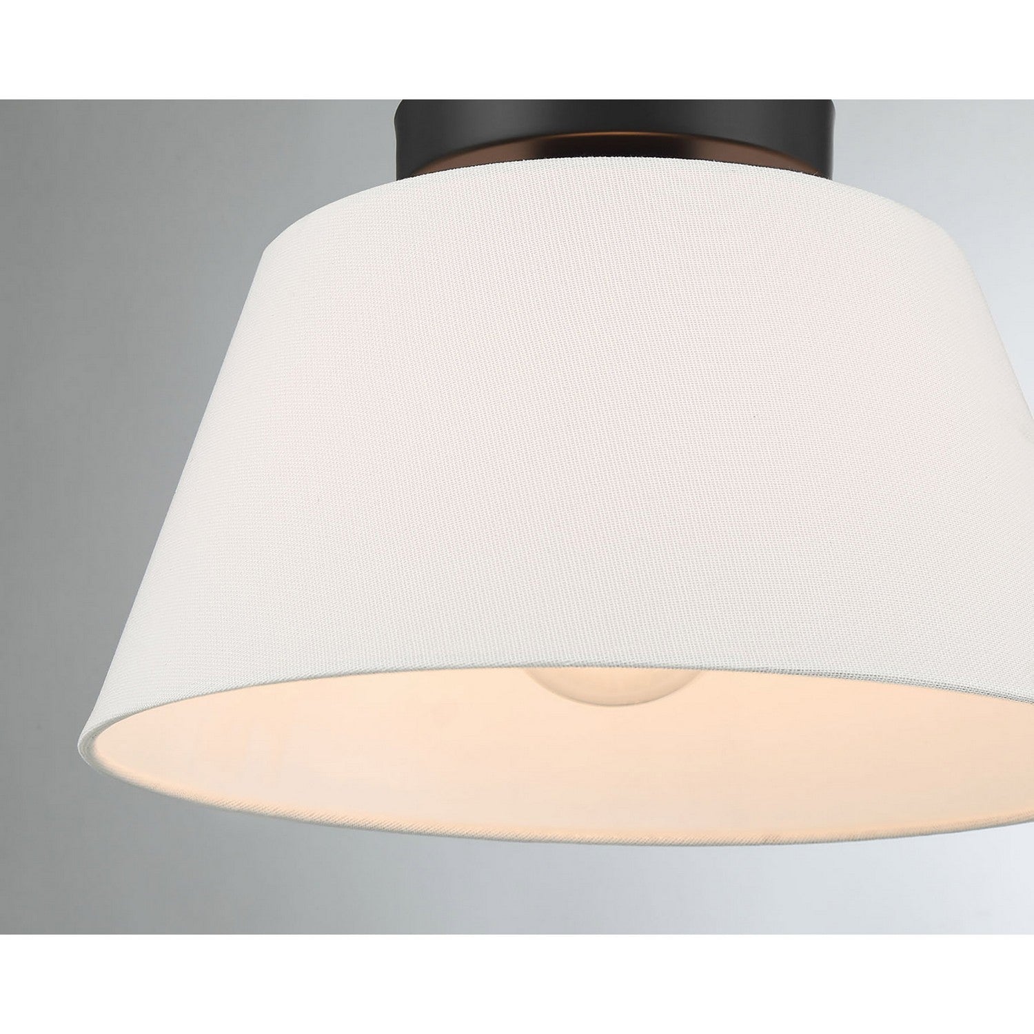 Meridian - M60077MBK - One Light Semi-Flush Mount - Matte Black