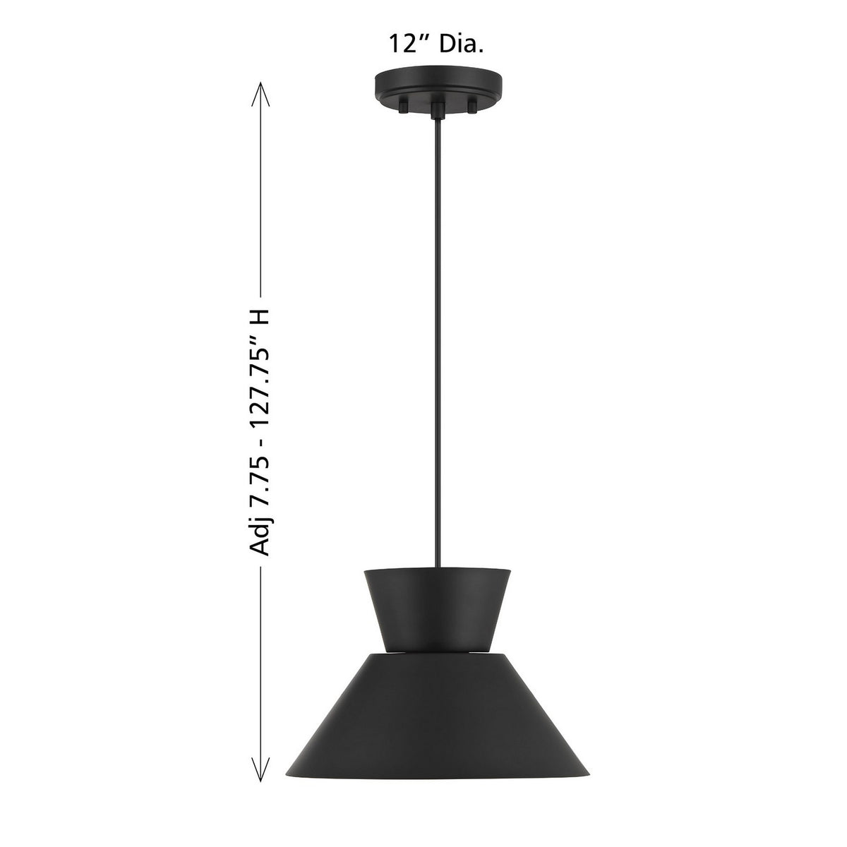 Meridian - M7049MBK - One Light Pendant - Matte Black