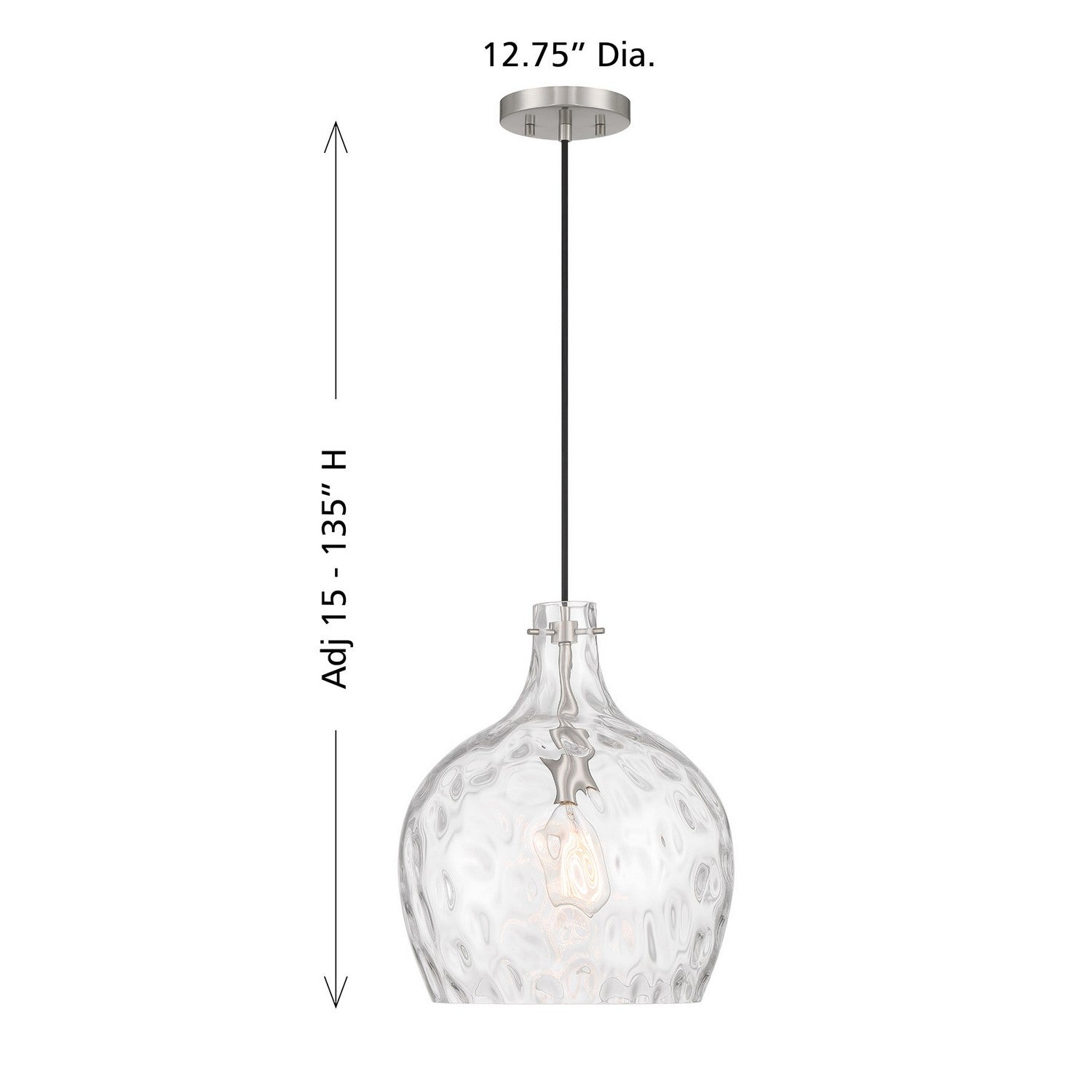 Meridian - M7053BN - One Light Pendant - Brushed Nickel