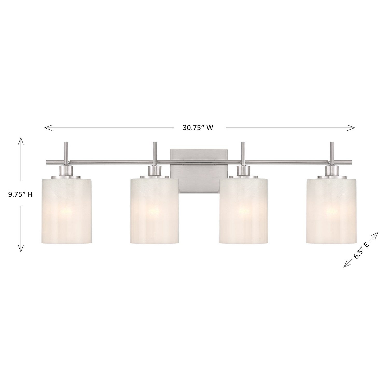 Meridian - M80085BN - Four Light Bathroom Vanity - Brushed Nickel