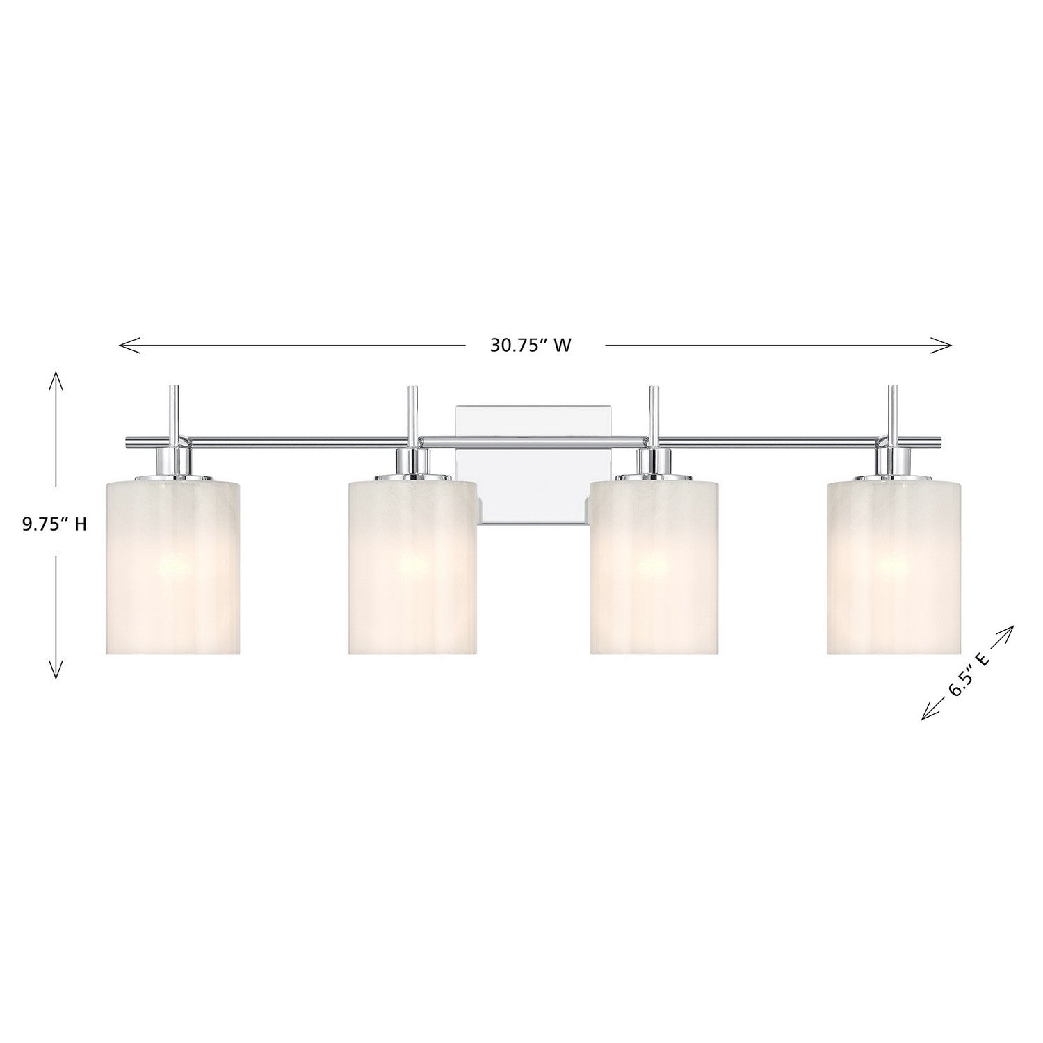 Meridian - M80085CH - Four Light Bathroom Vanity - Chrome