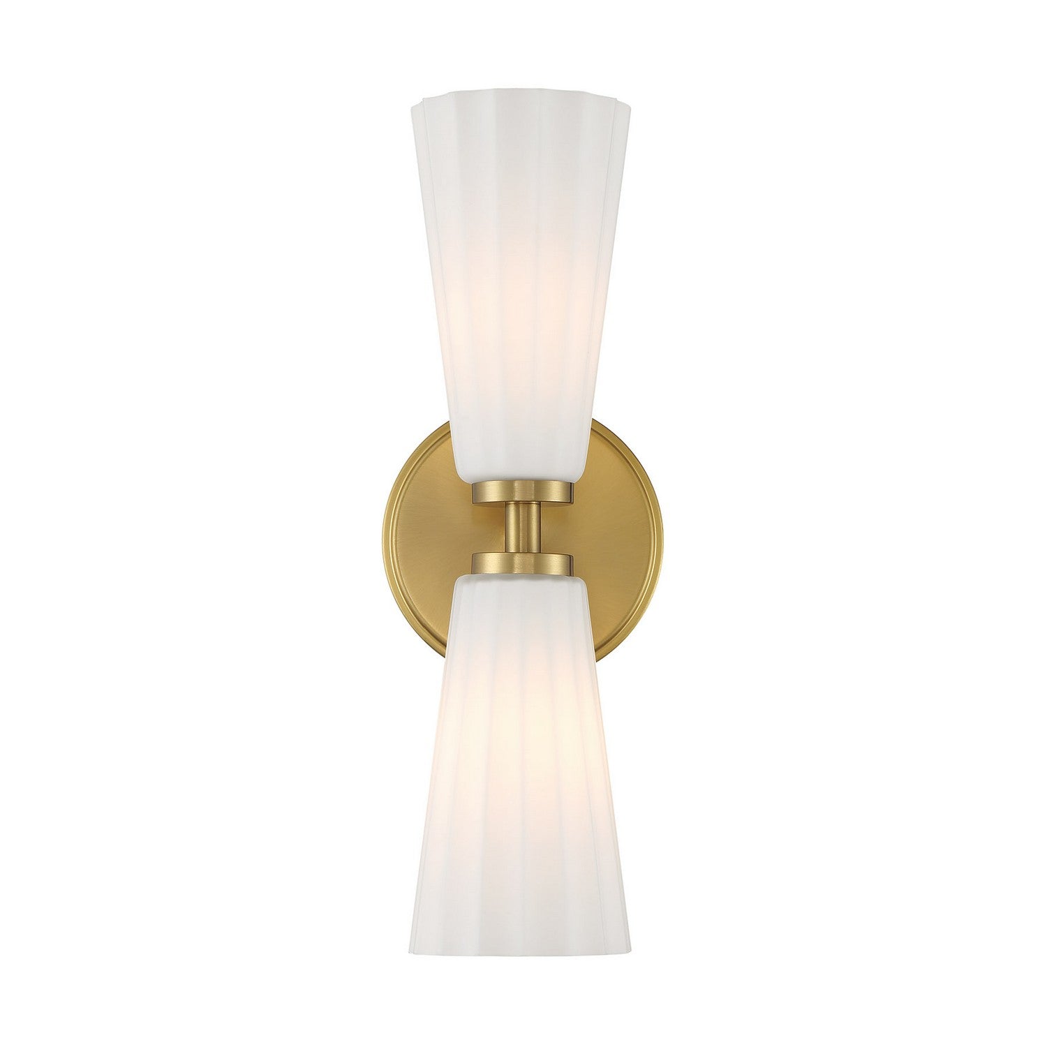 Meridian - M90109NB - Two Light Wall Sconce - Natural Brass