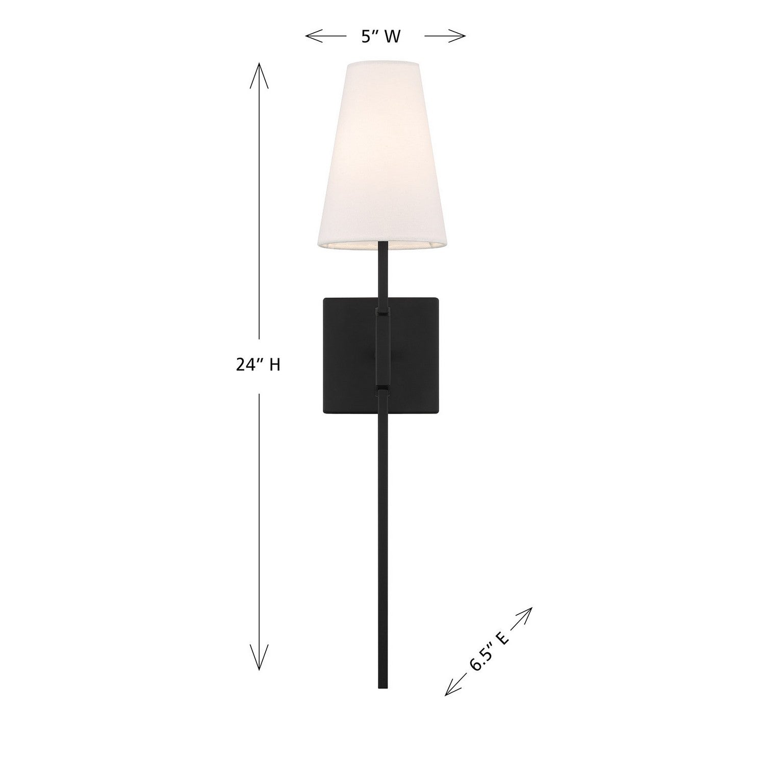 Meridian - M90114MBK - One Light Wall Sconce - Matte Black