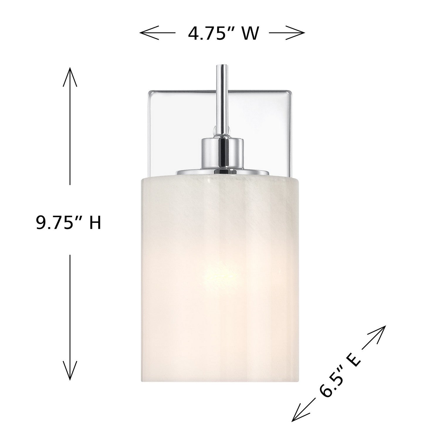 Meridian - M90116CH - One Light Wall Sconce - Chrome