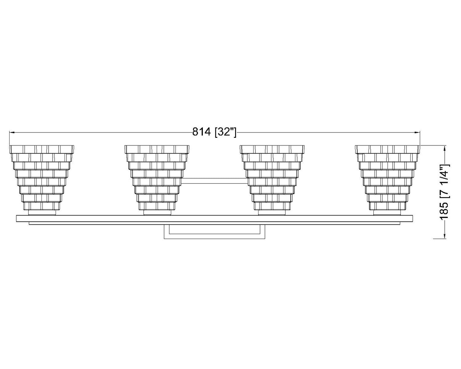 Z-Lite - 7514-4V-MGLD - Four Light Vanity - Annalise - Modern Gold