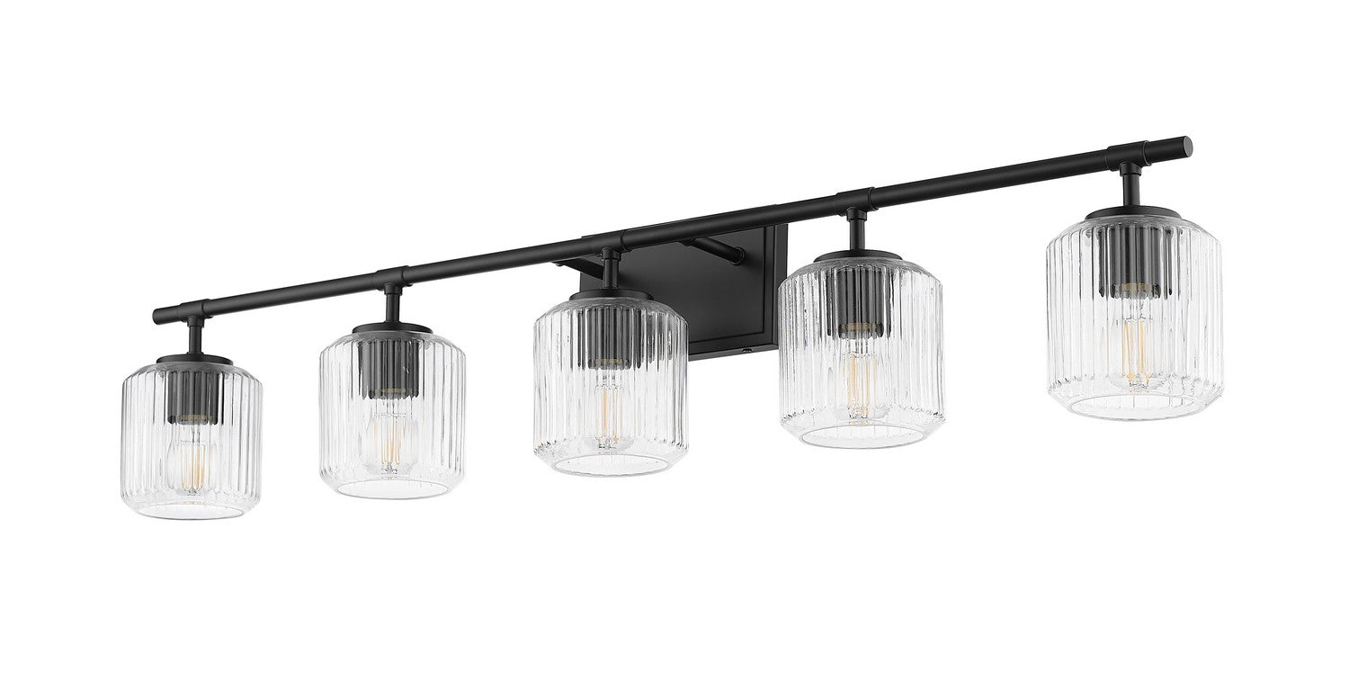 Z-Lite - 7515-5V-MB - Five Light Vanity - Landon - Matte Black
