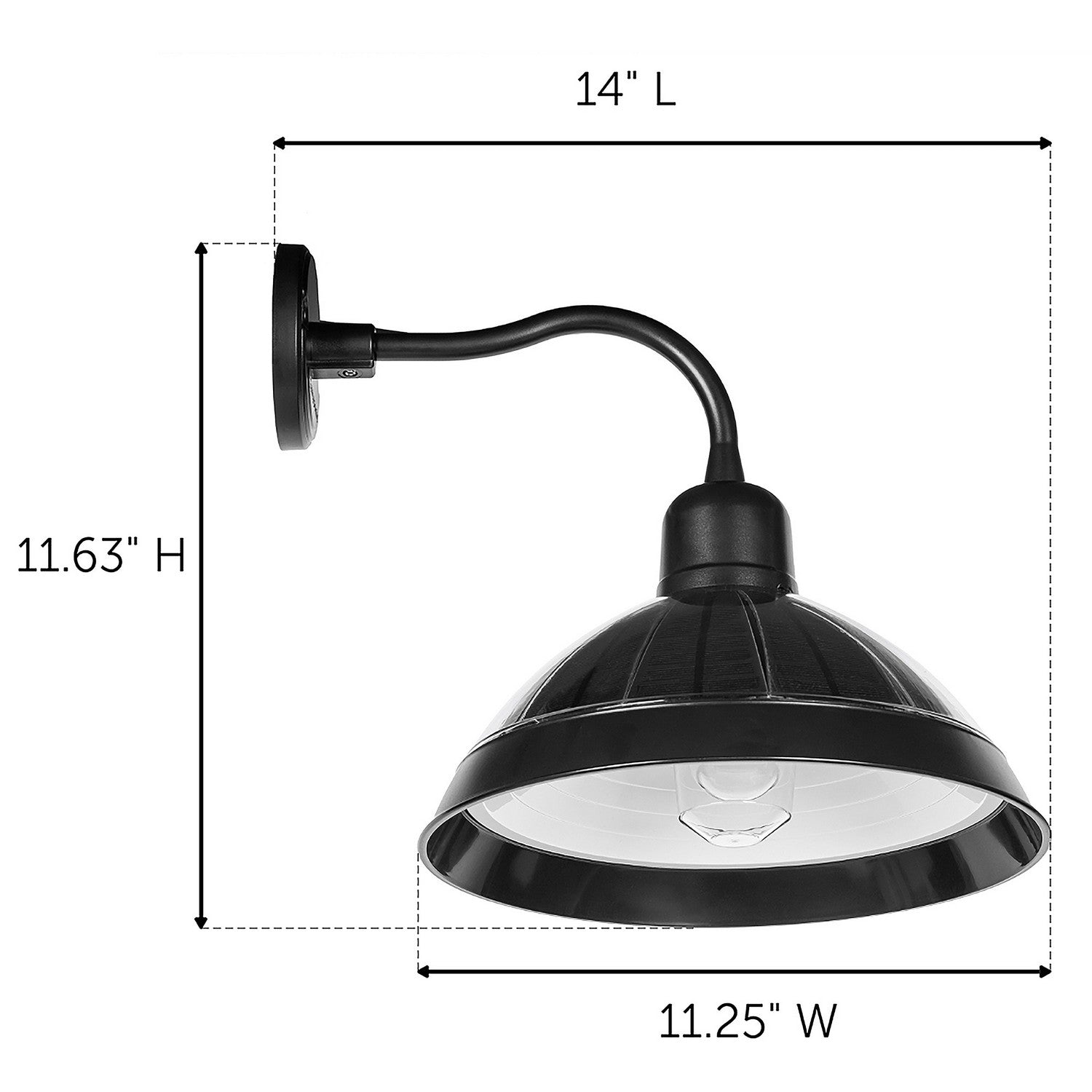 Gama Sonic - 225BM50044 - One Light Barn Light - Carriage - Black