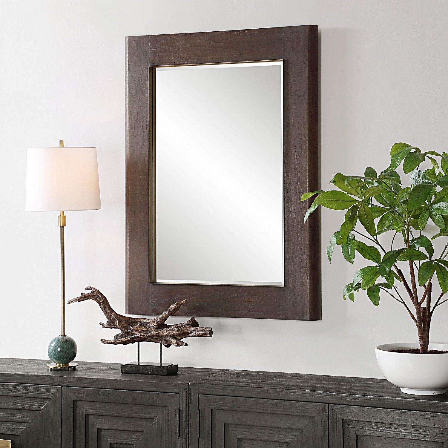 Uttermost - 08218 - Mirror - Catron - Antique Brass