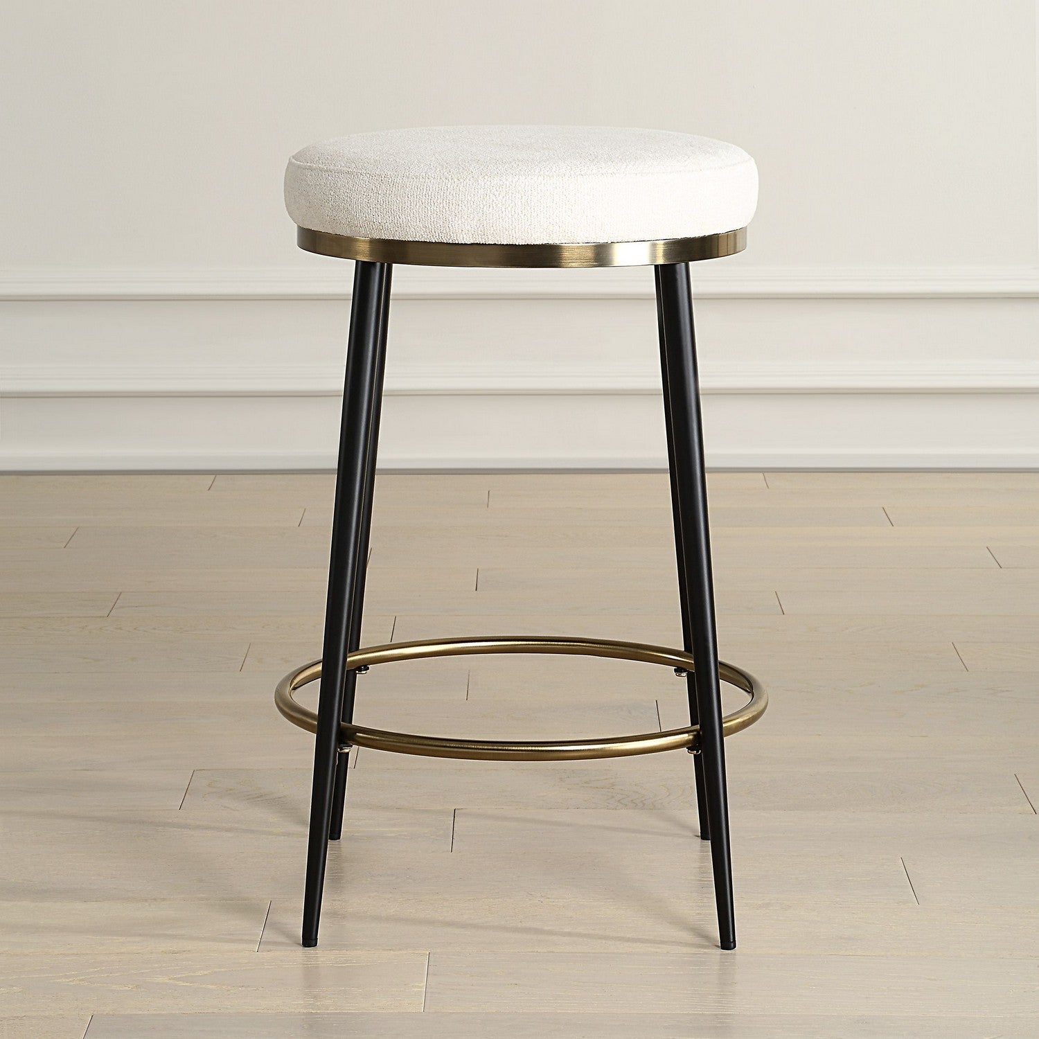 Uttermost - 23897 - Counter Stool - Ensemble - Matte Black And Brushed Brass