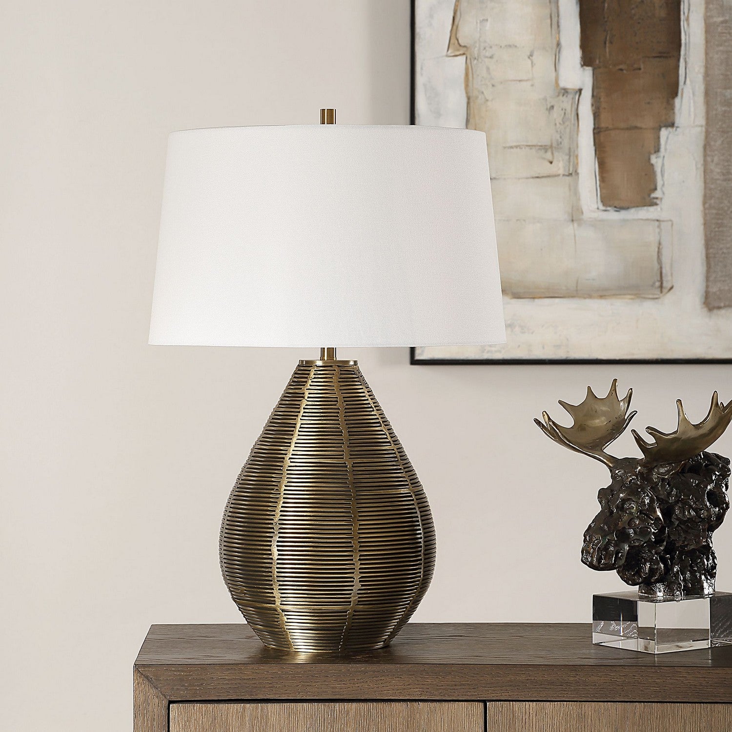 Uttermost - 30463 - One Light Table Lamp - Knowles - Brushed Brass
