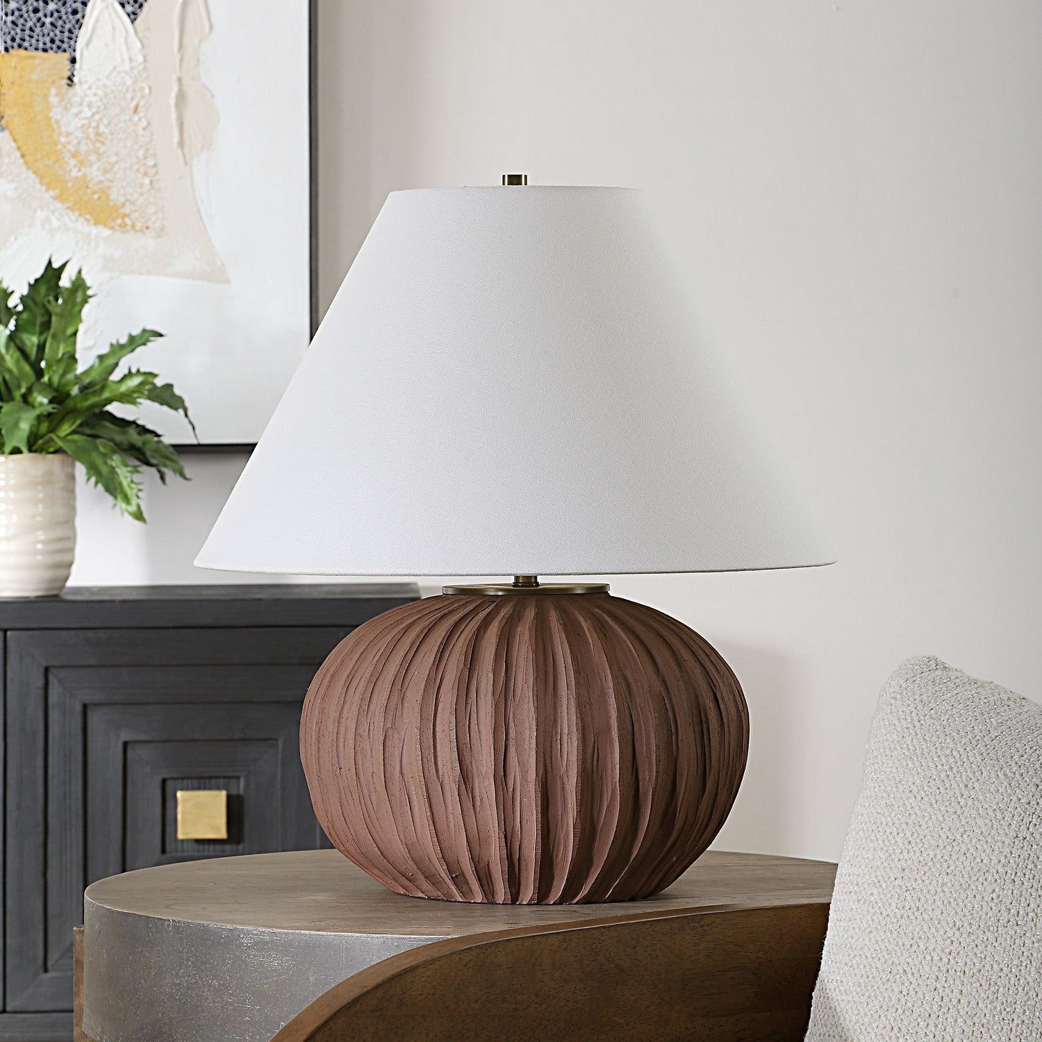 Uttermost - 30489 - One Light Table Lamp - Keoghan - Antique Brass