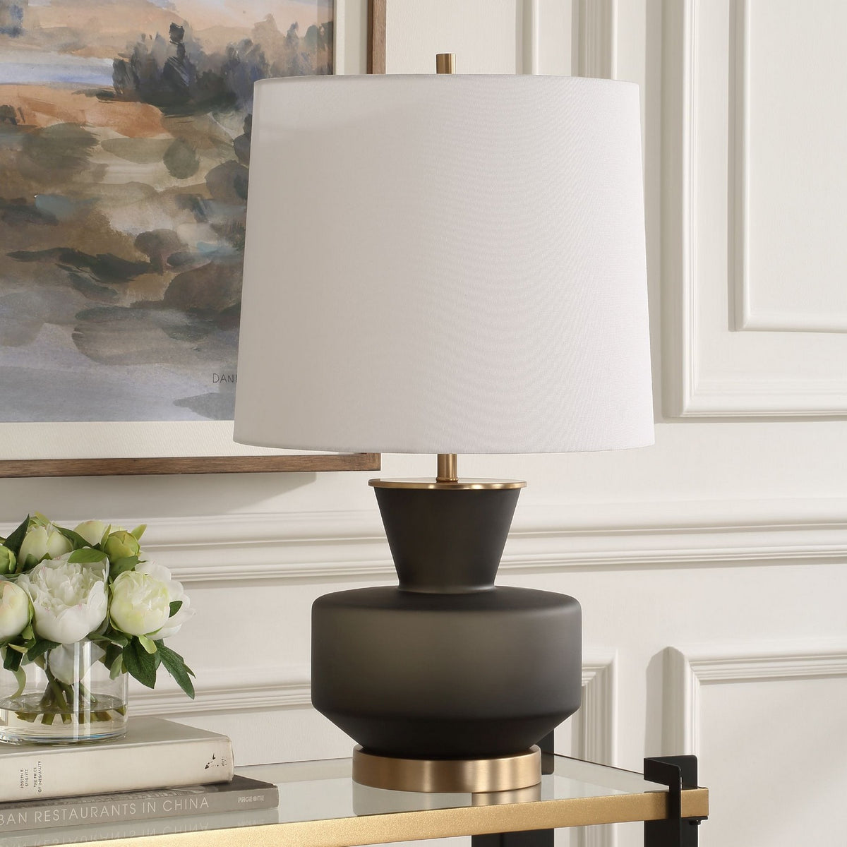 Uttermost - 30519-1 - One Light Table Lamp - Trentino - Antiqued Brass