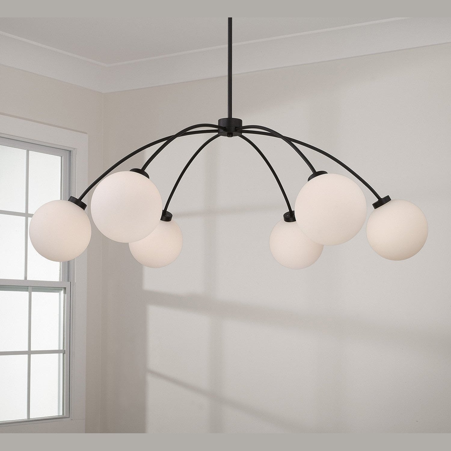 Capital Lighting - 457161BI-557 - Six Light Chandelier - Amos - Black Iron