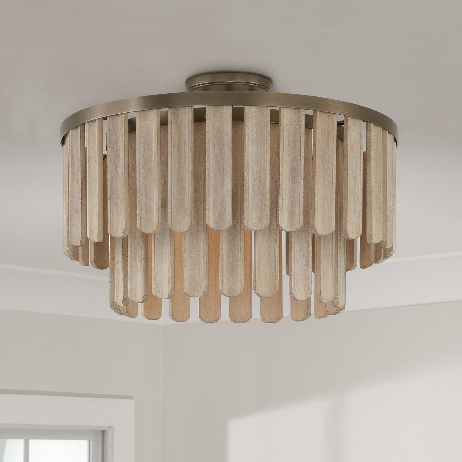 Capital Lighting - 255611DR - One Light Semi Flush Mount - Jada - Dark Brass