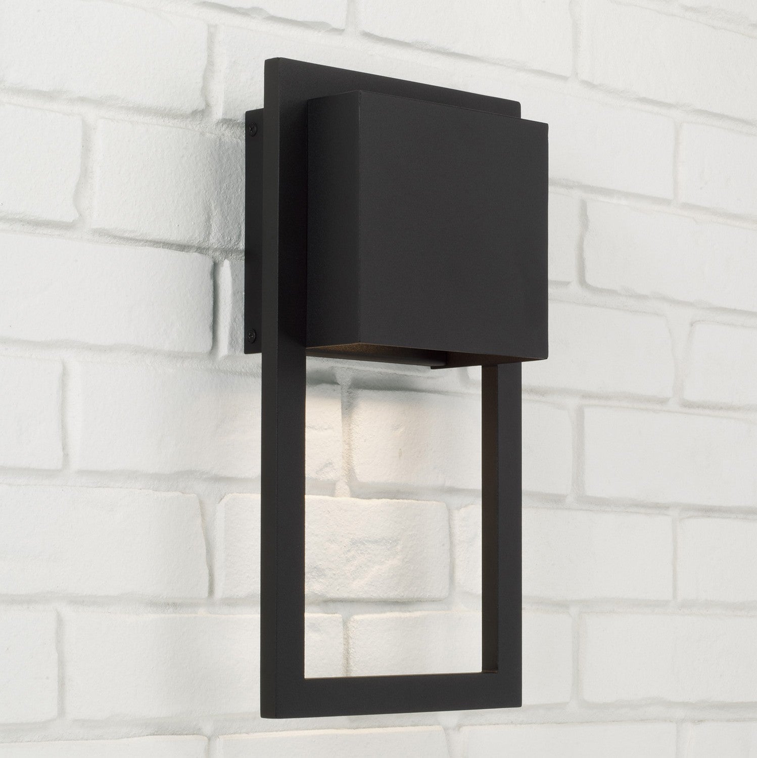 Capital Lighting - 956011BK-GL - One Light Outdoor Wall Lantern - Nate - Oiled Bronze