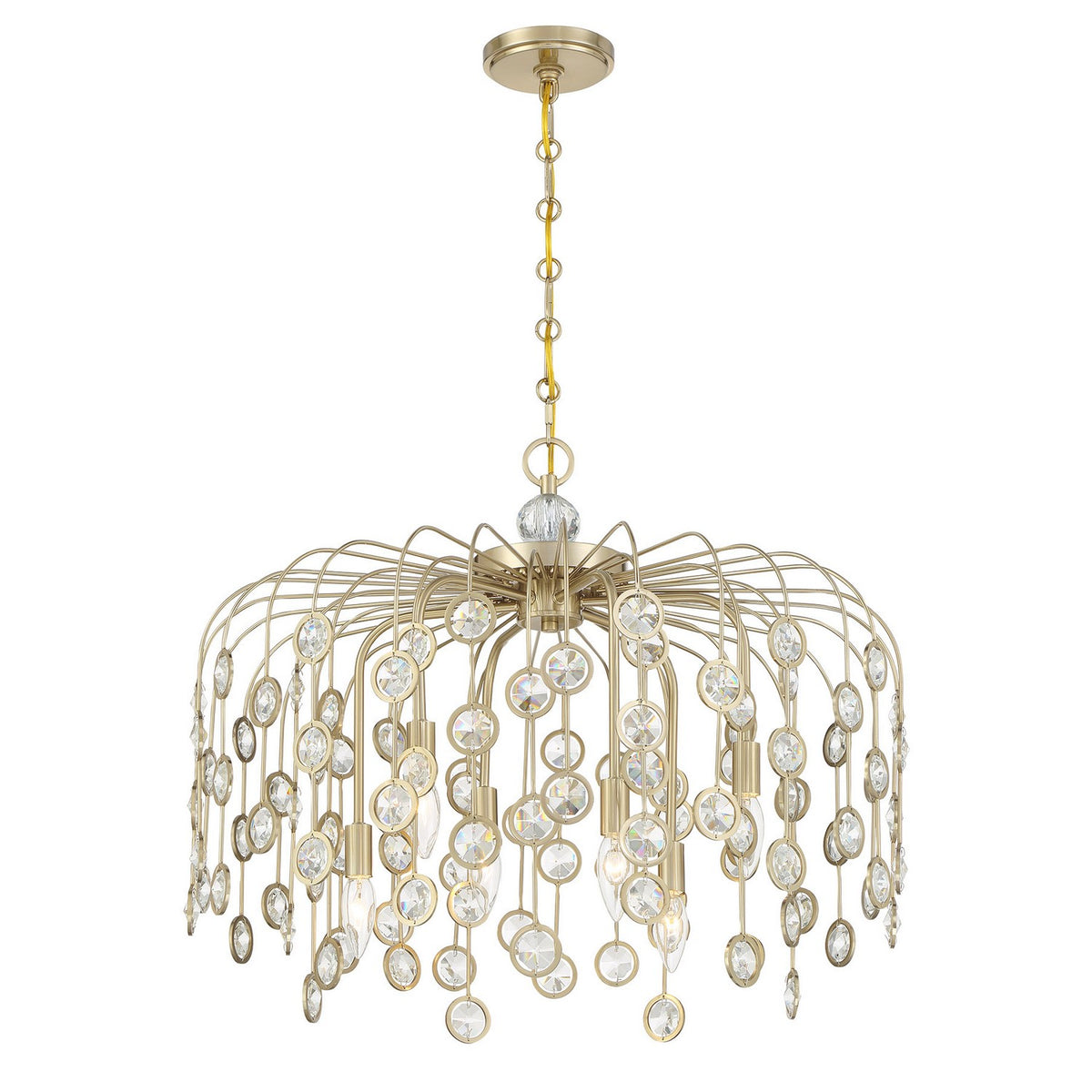 Savoy House - 1-3598-6-127 - Six Light Chandelier - Irina - Noble Brass