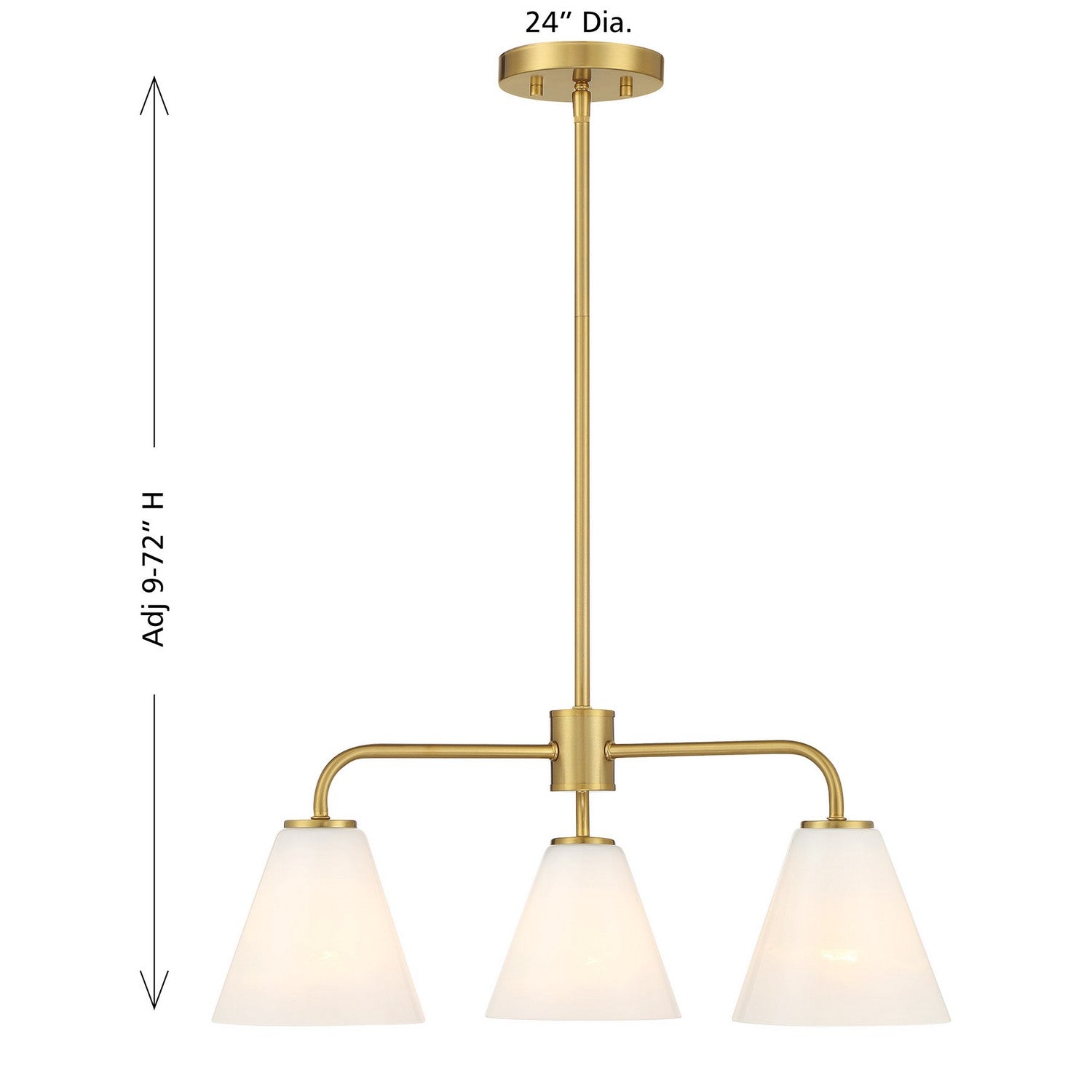 Savoy House - 1-4013-3-322 - Three Light Chandelier - Blair - Warm Brass