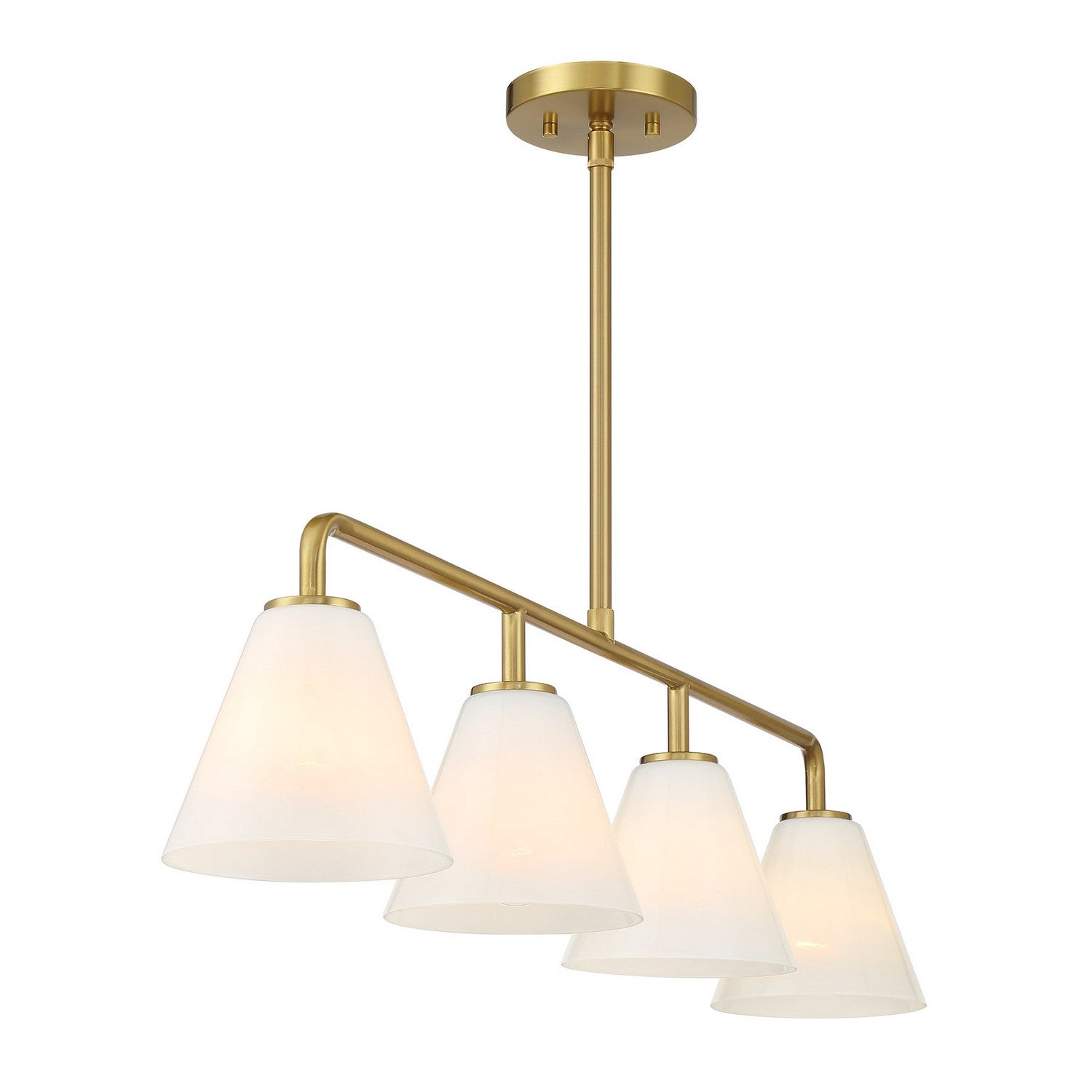 Savoy House - 1-4014-4-322 - Four Light Linear Chandelier - Blair - Warm Brass