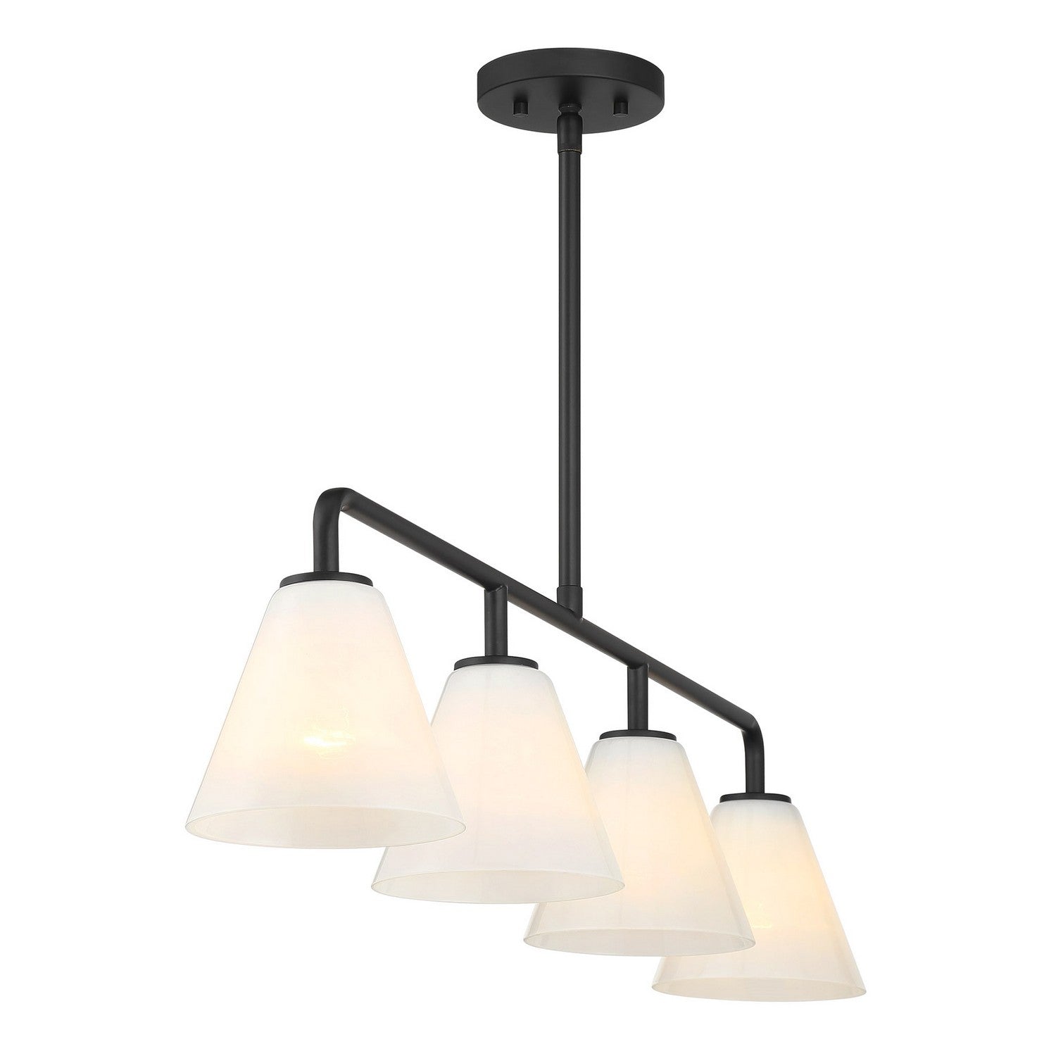 Savoy House - 1-4014-4-89 - Four Light Linear Chandelier - Blair - Matte Black