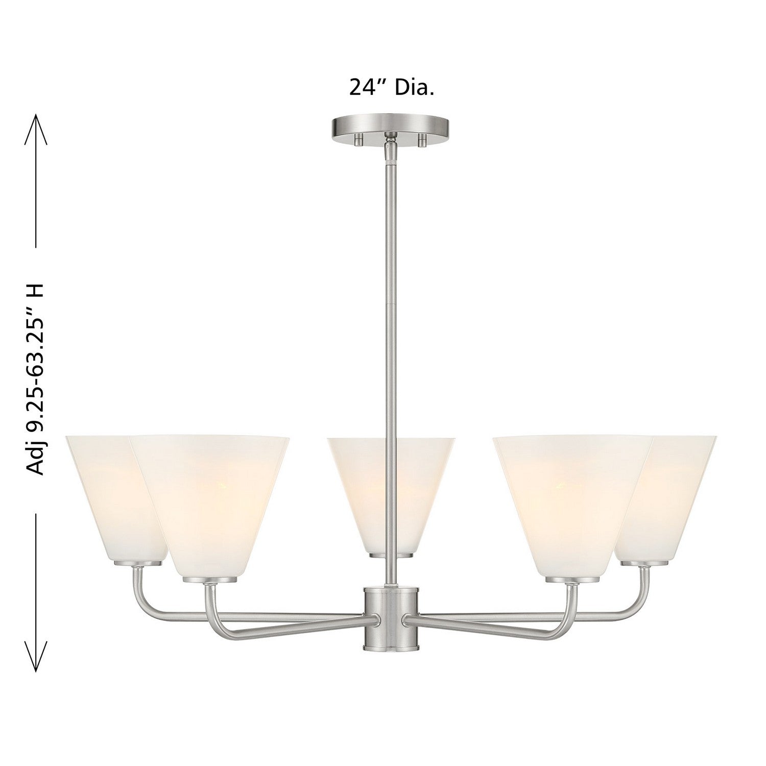 Savoy House - 1-4015-5-SN - Five Light Chandelier - Blair - Satin Nickel