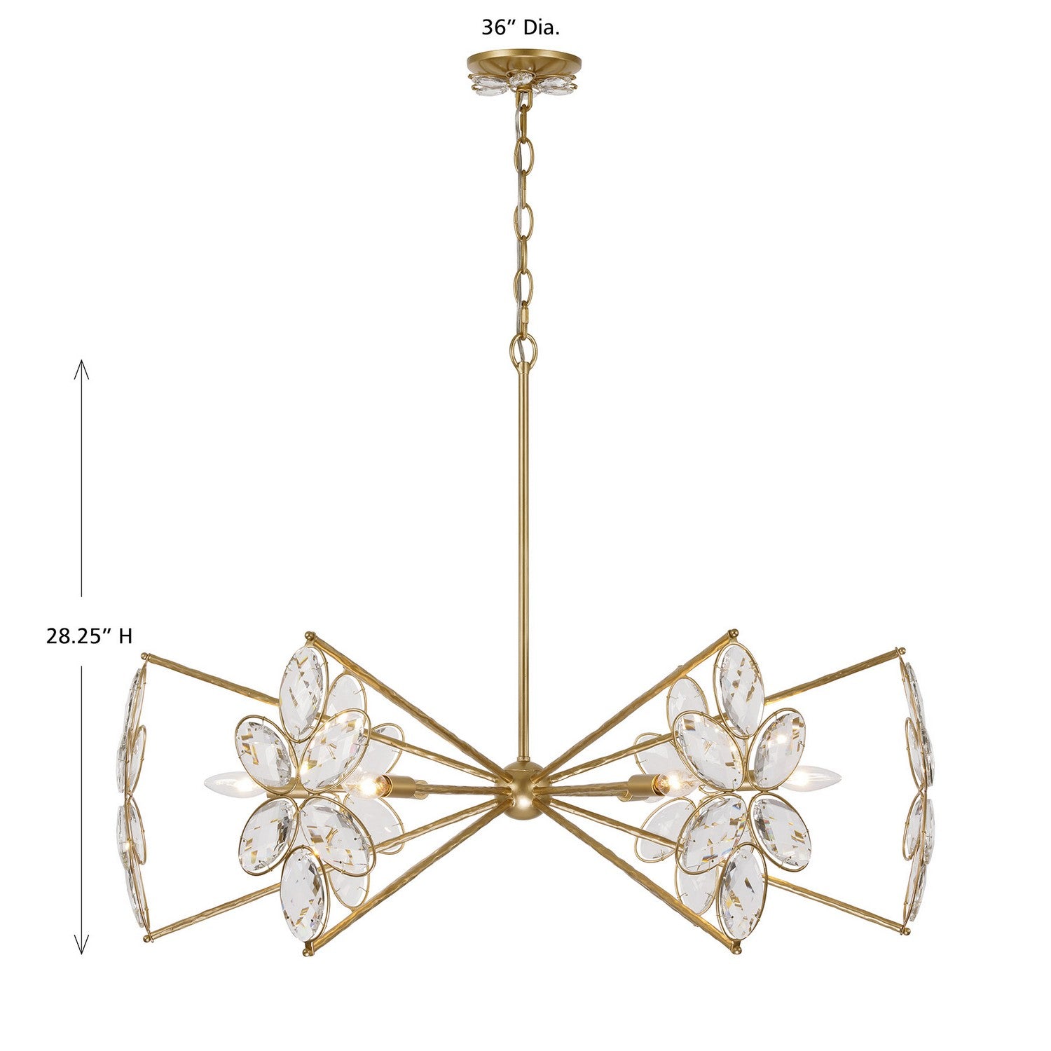Savoy House - 1-4529-6-221 - Six Light Chandelier - Marbella - Gold Shimmer