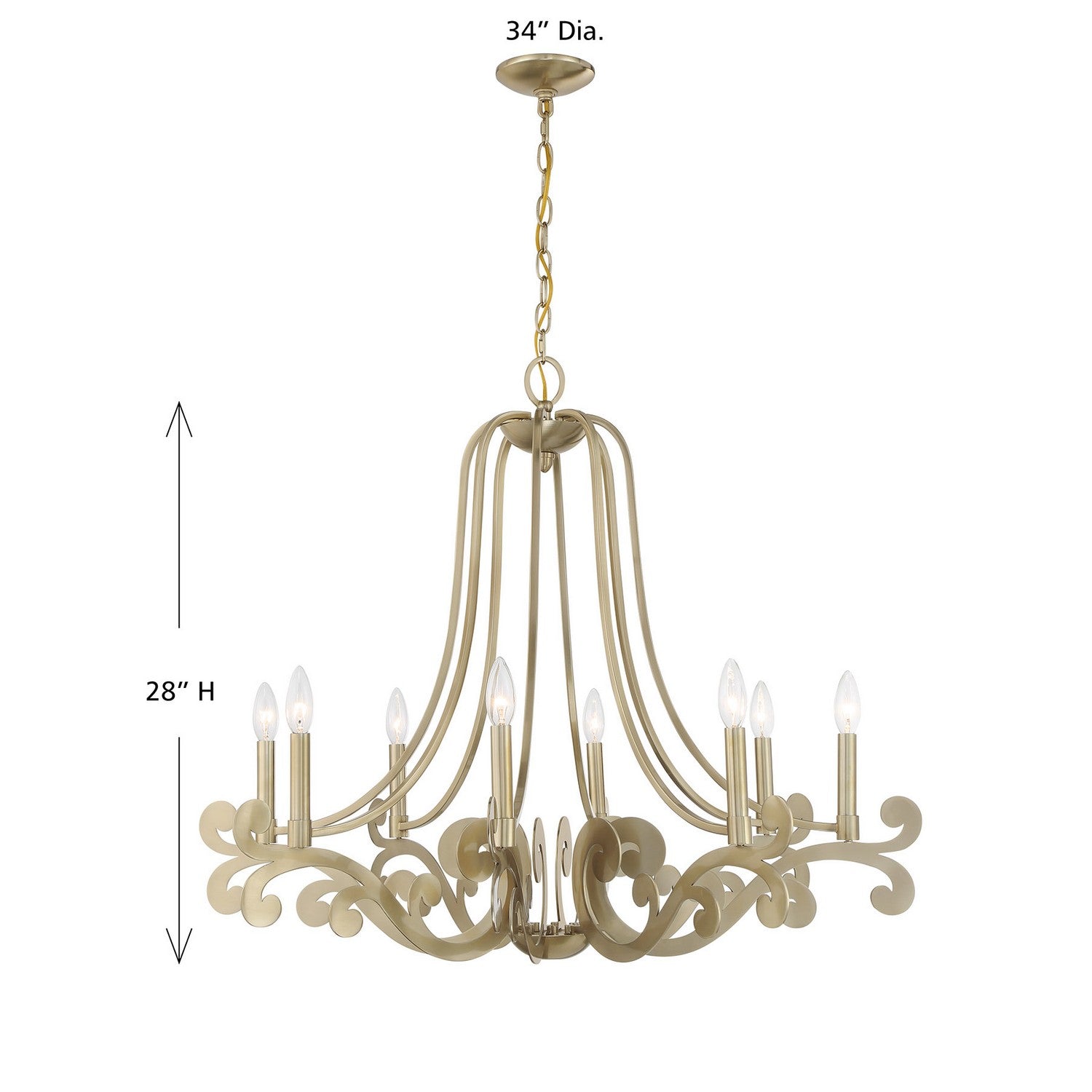 Savoy House - 1-6097-8-127 - Eight Light Chandelier - Lombard - Noble Brass