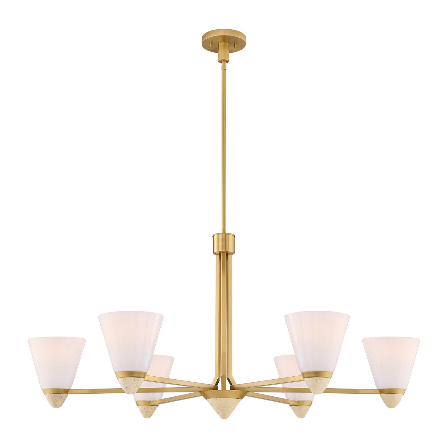 Savoy House - 1-7266-6-322 - Six Light Chandelier - Kohlman - Warm Brass