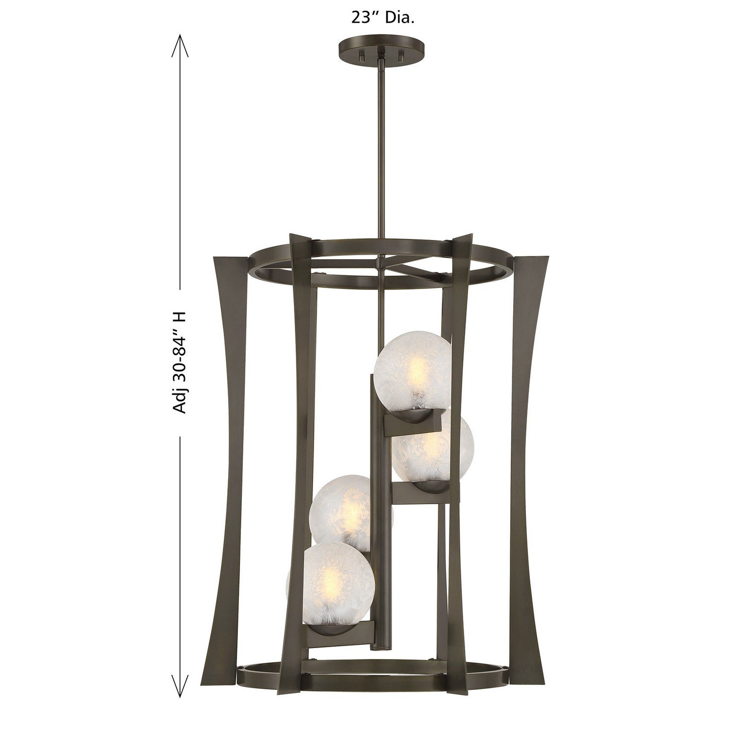 Savoy House - 3-1018-4-15 - Four Light Pendant - Darien - Mediterranean Bronze