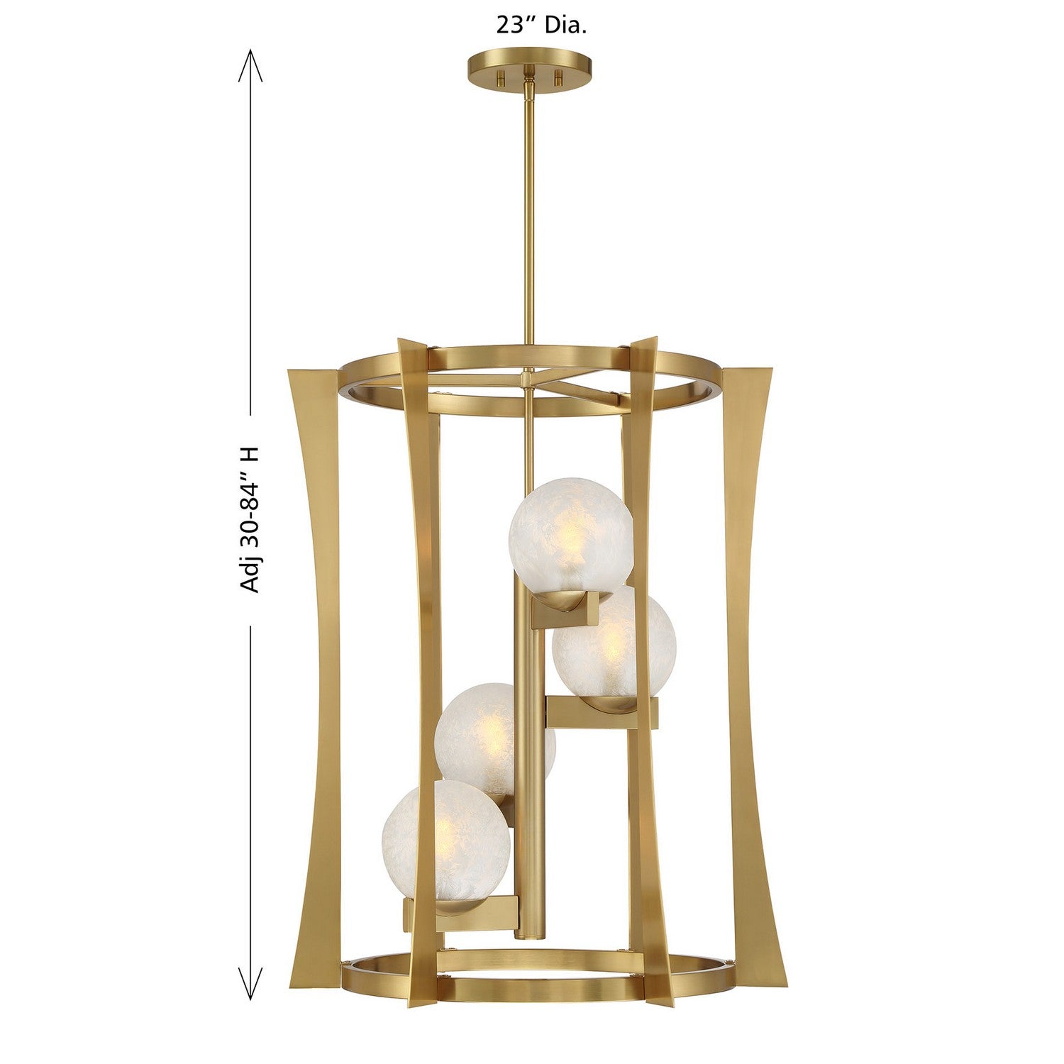 Savoy House - 3-1018-4-322 - Four Light Pendant - Darien - Warm Brass