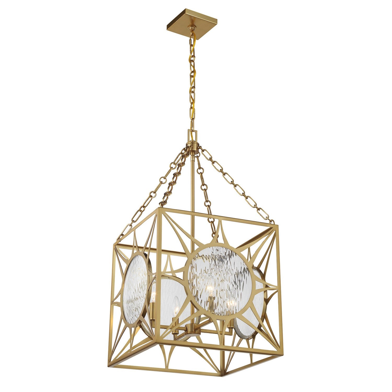 Savoy House - 3-5063-4-322 - Four Light Pendant - Balfour - Warm Brass